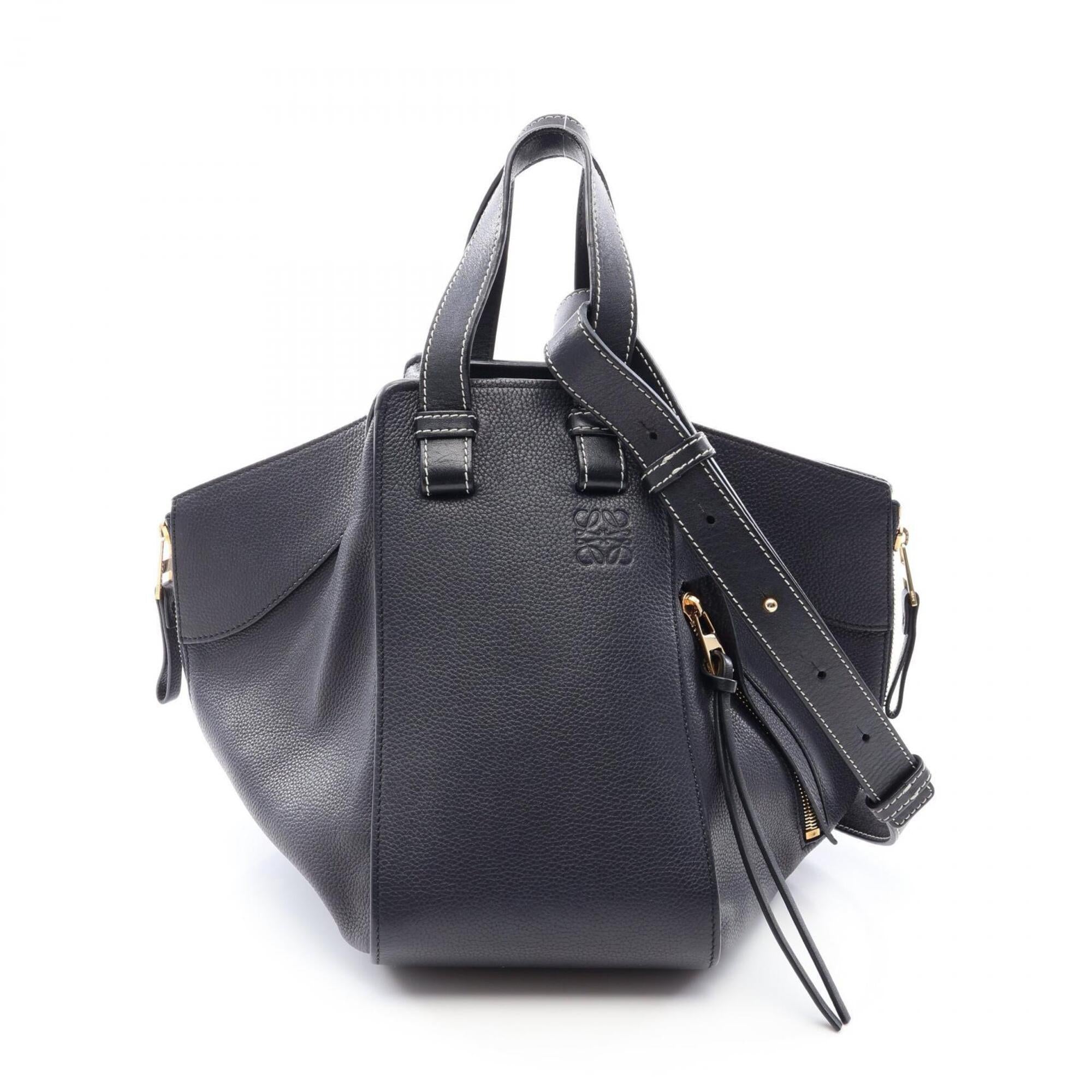 Loewe Black Navy Leather Handbag (Pre-Owned)