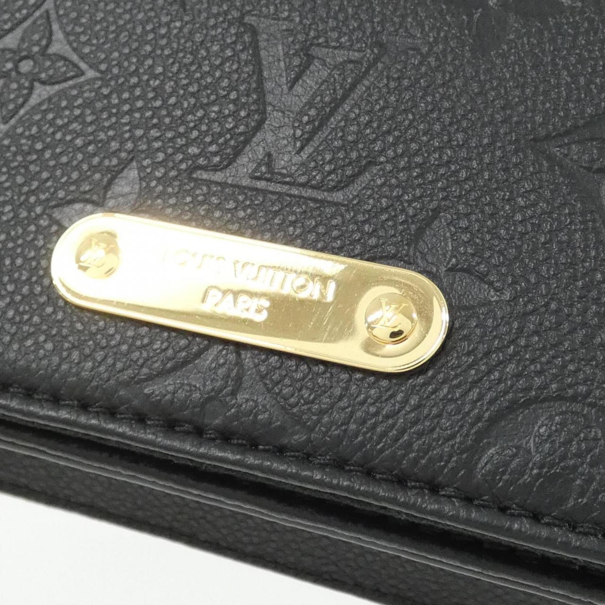 Louis Vuitton Black Leather Chain/Shoulder Wallet (Pre-Owned)