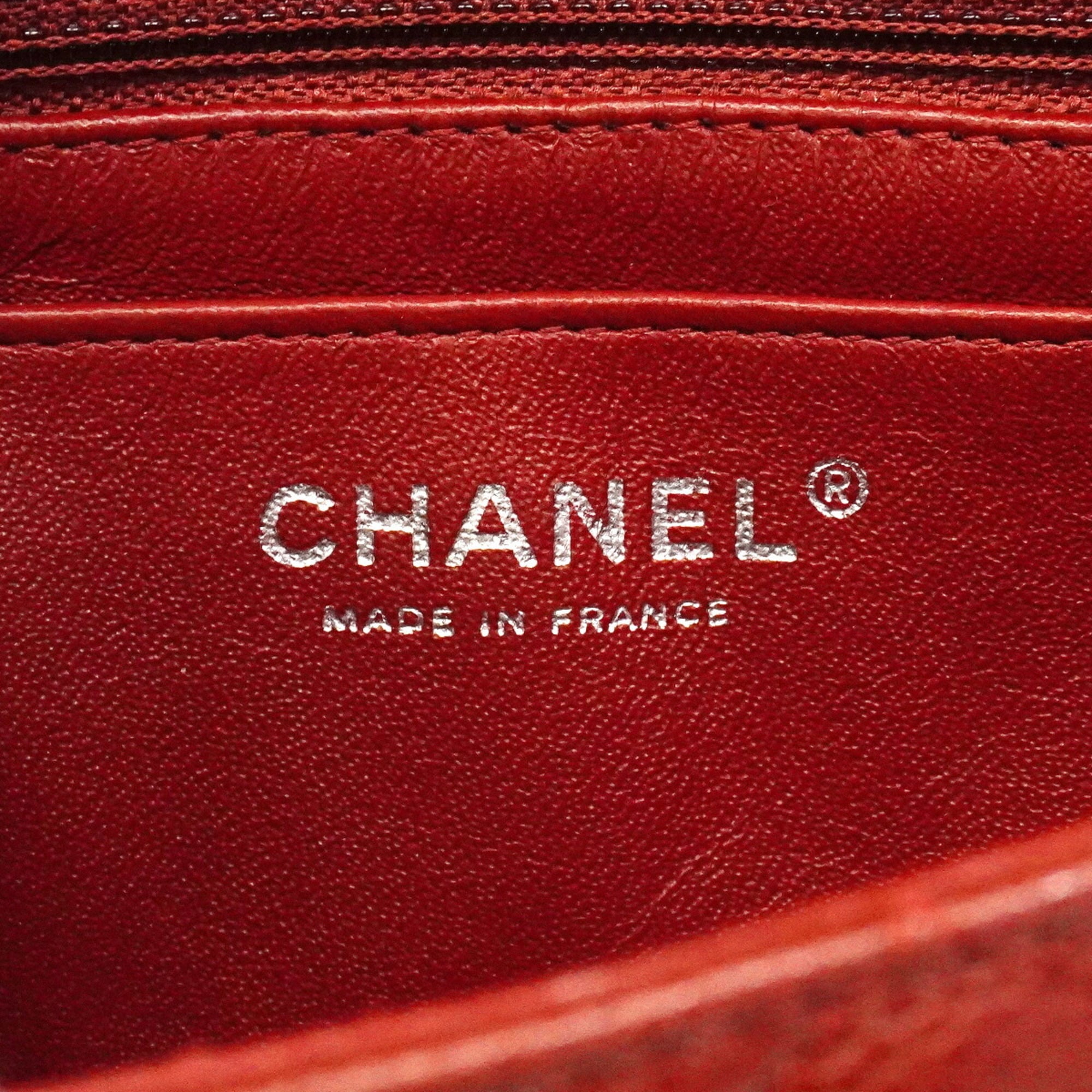 Chanel Bordeaux Grained Calfskin Shoulder Bag (Pre-Owned)