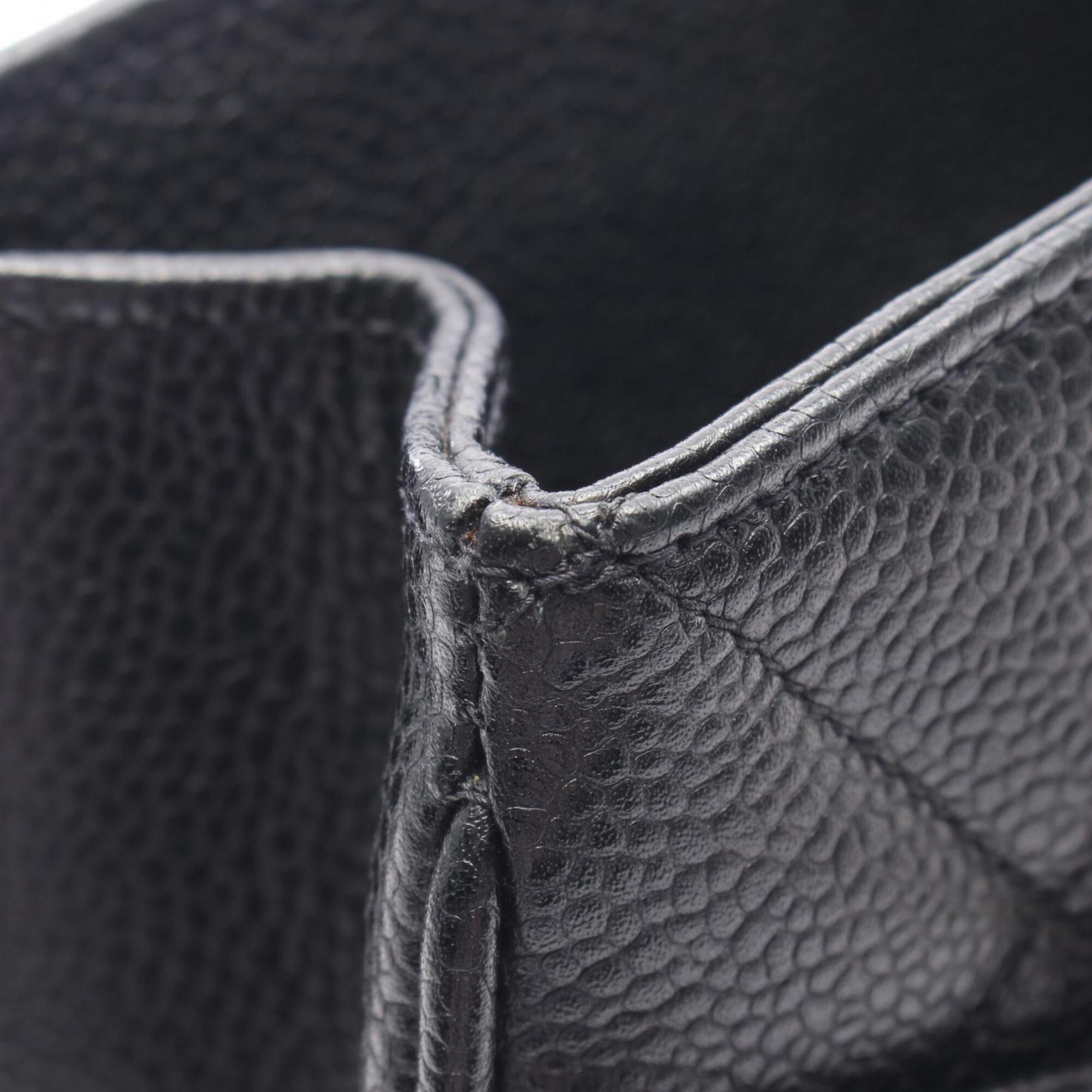 Chanel Matelasse Black Grained Calfskin Handbag Tote Bag (Pre-Owned)