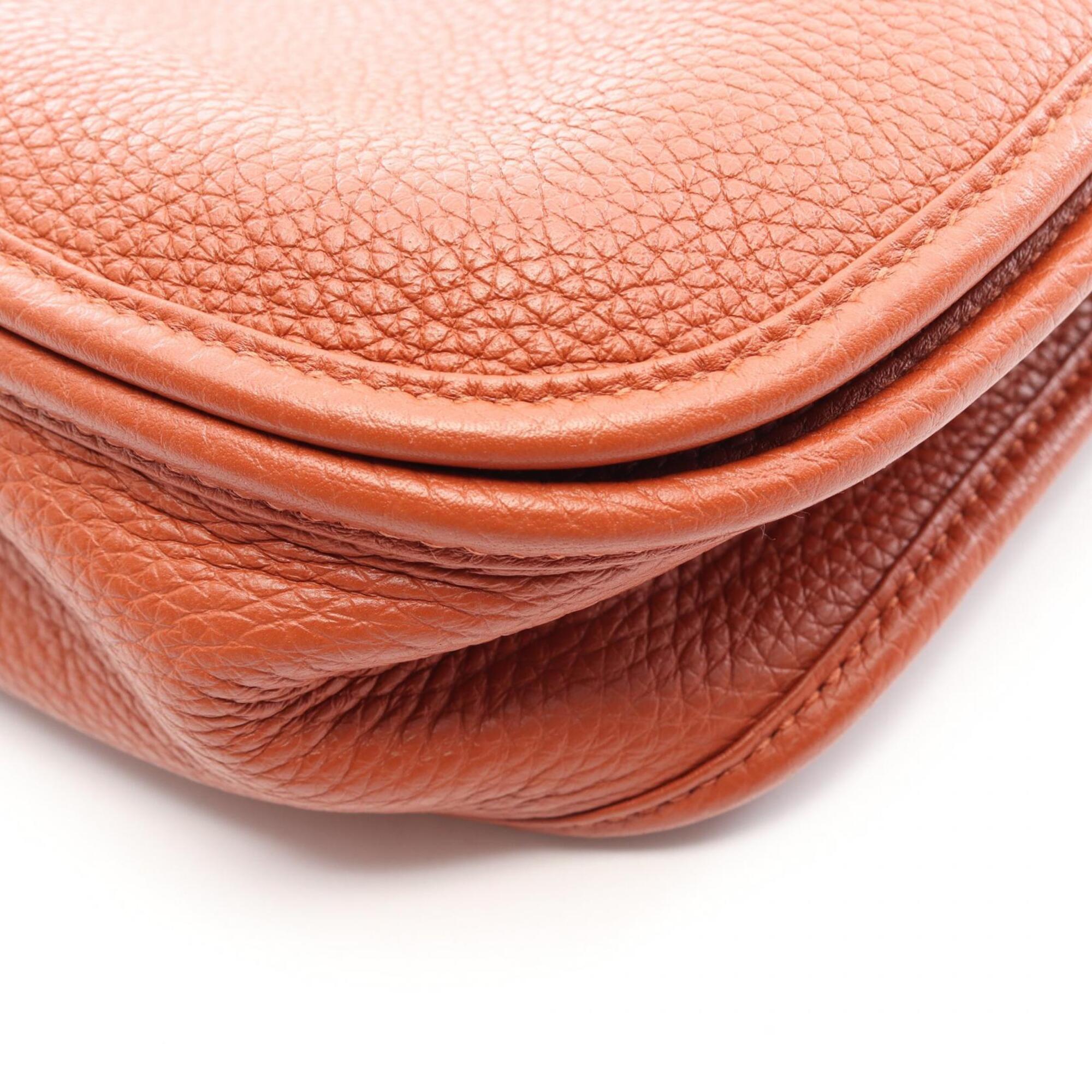Hermes Brown Taurillon Clemence Leather Handbag Shoulder Bag (Pre-Owned)