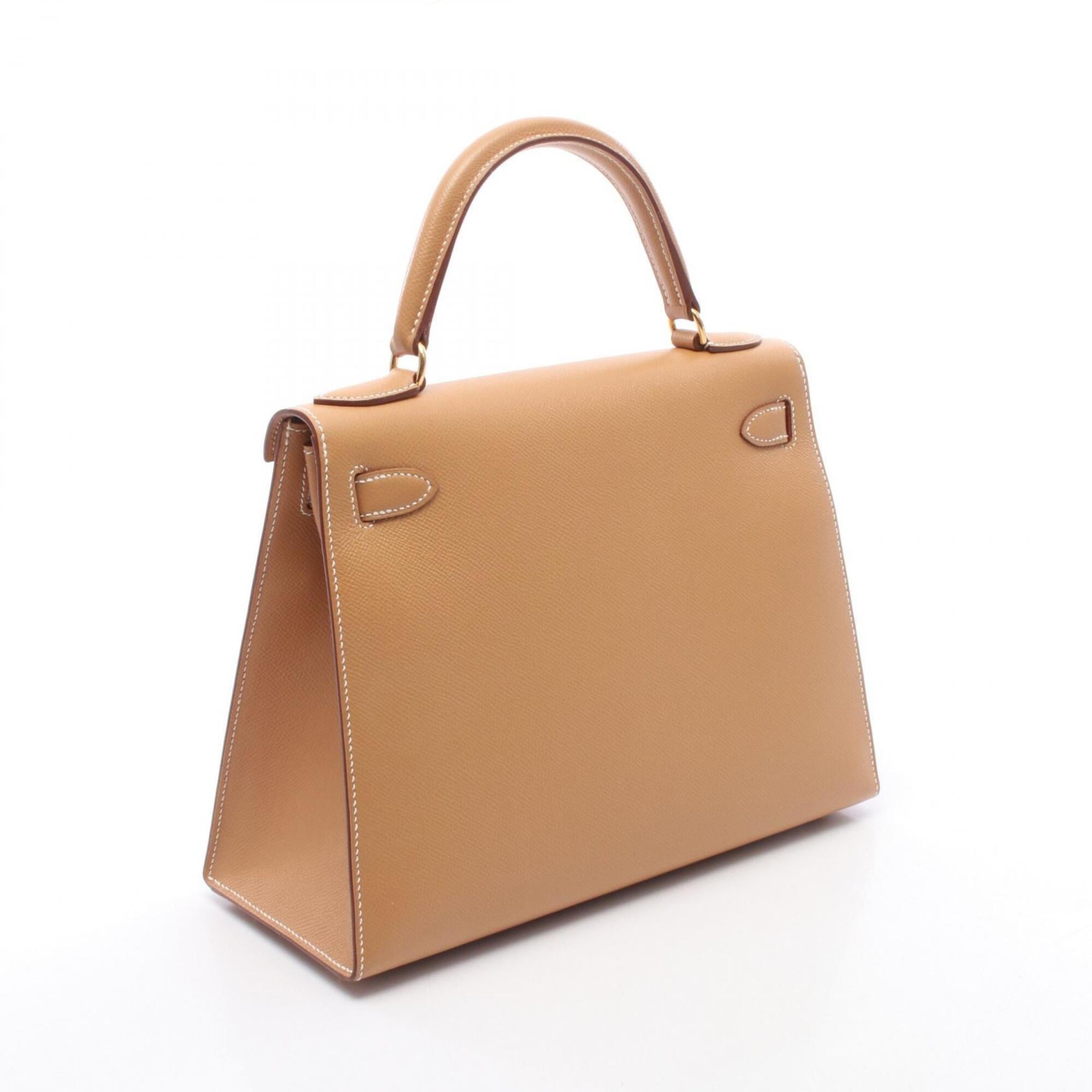 Hermes Brown Natural Courchevel Leather Handbag (Pre-Owned)
