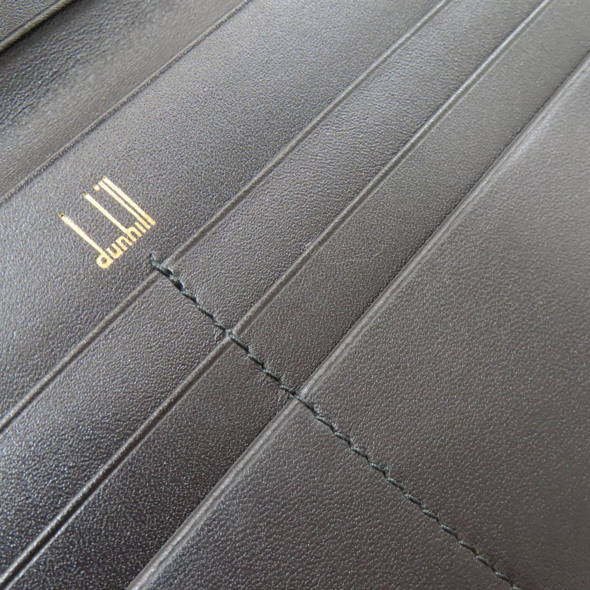 Dunhill Black Leather Long Wallet (Bi-Fold) (Pre-Owned)
