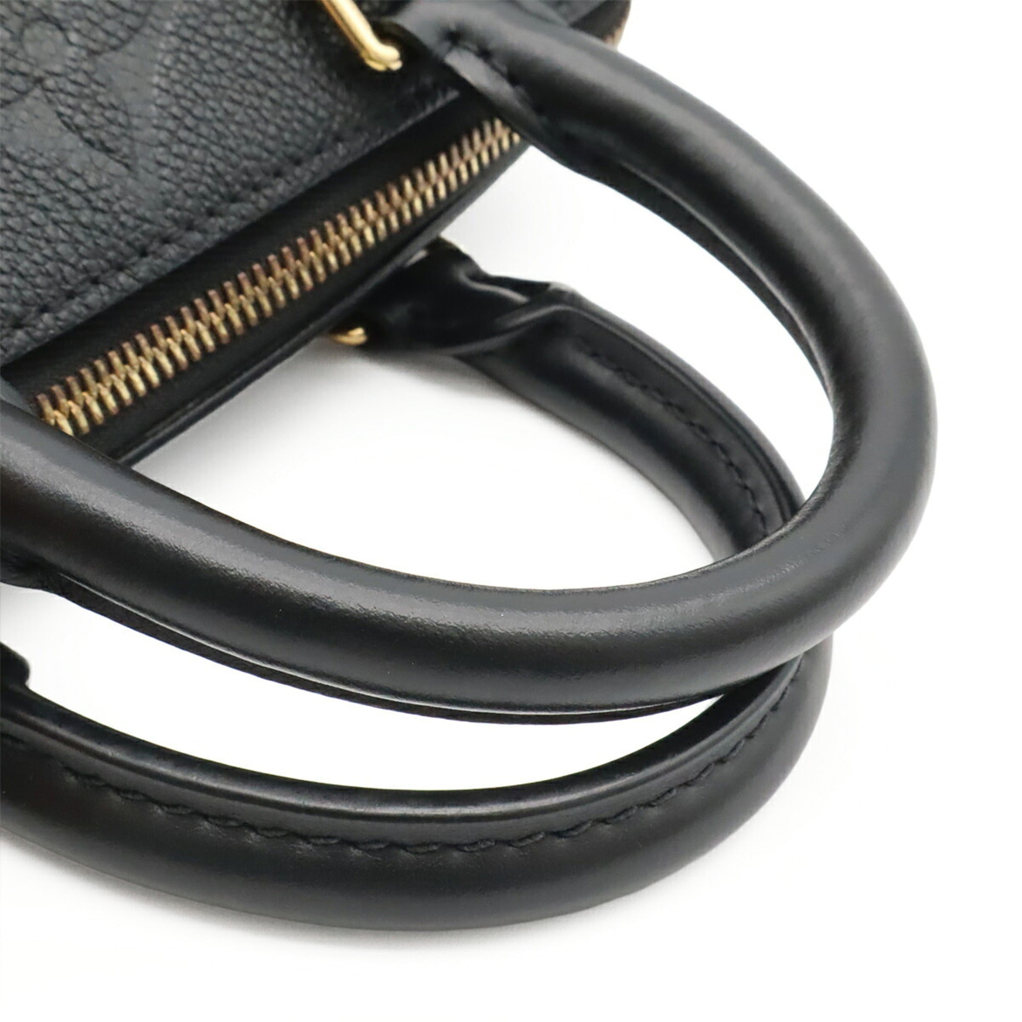 Louis Vuitton Black Noir Leather Handbag Shoulder Bag (Pre-Owned)