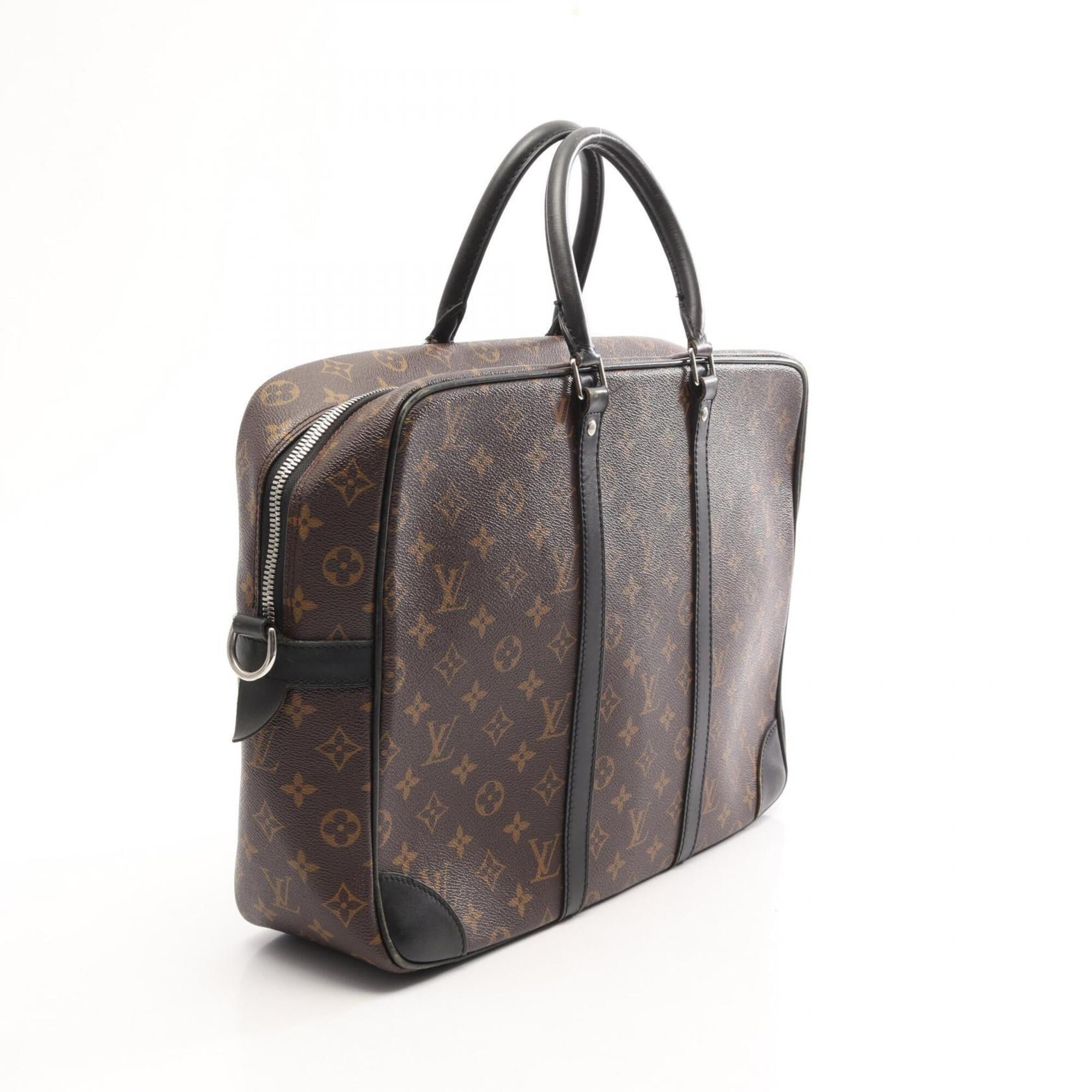 Louis Vuitton Black Brown Coated Canvas Pvc Leather Handbag (Pre-Owned)