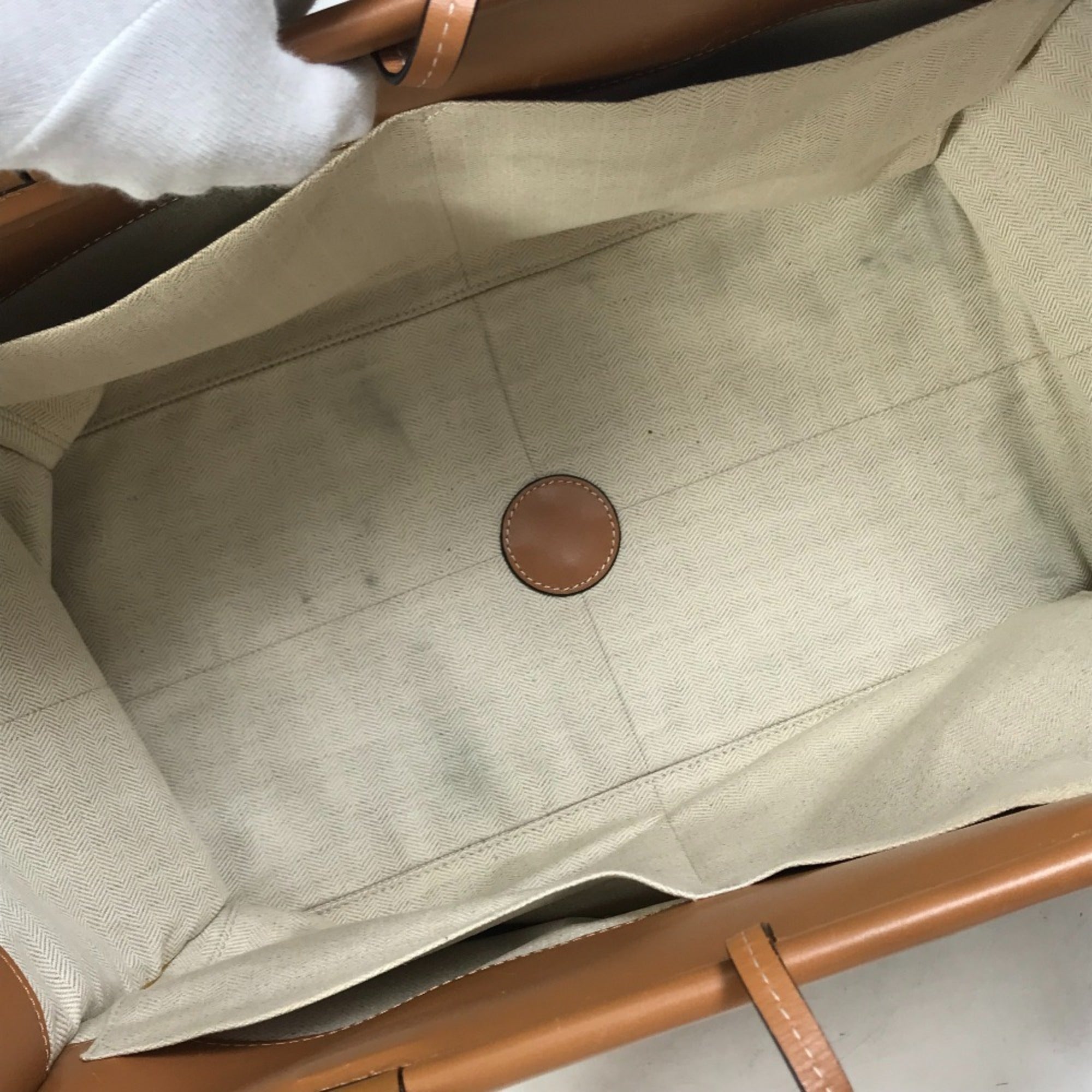 Loewe Brown Camel Leather Shoulder Bag Tote Bag (Pre-Owned)