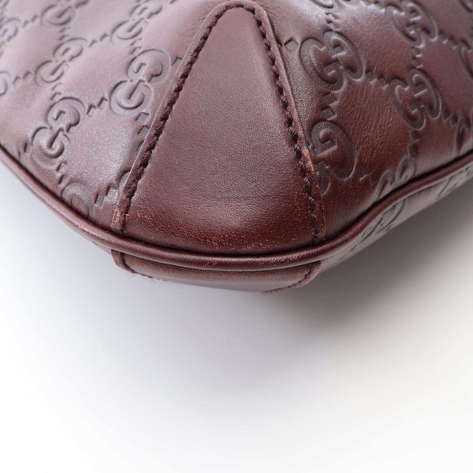 Gucci Brown Leather Handbag Shoulder Bag (Pre-Owned)