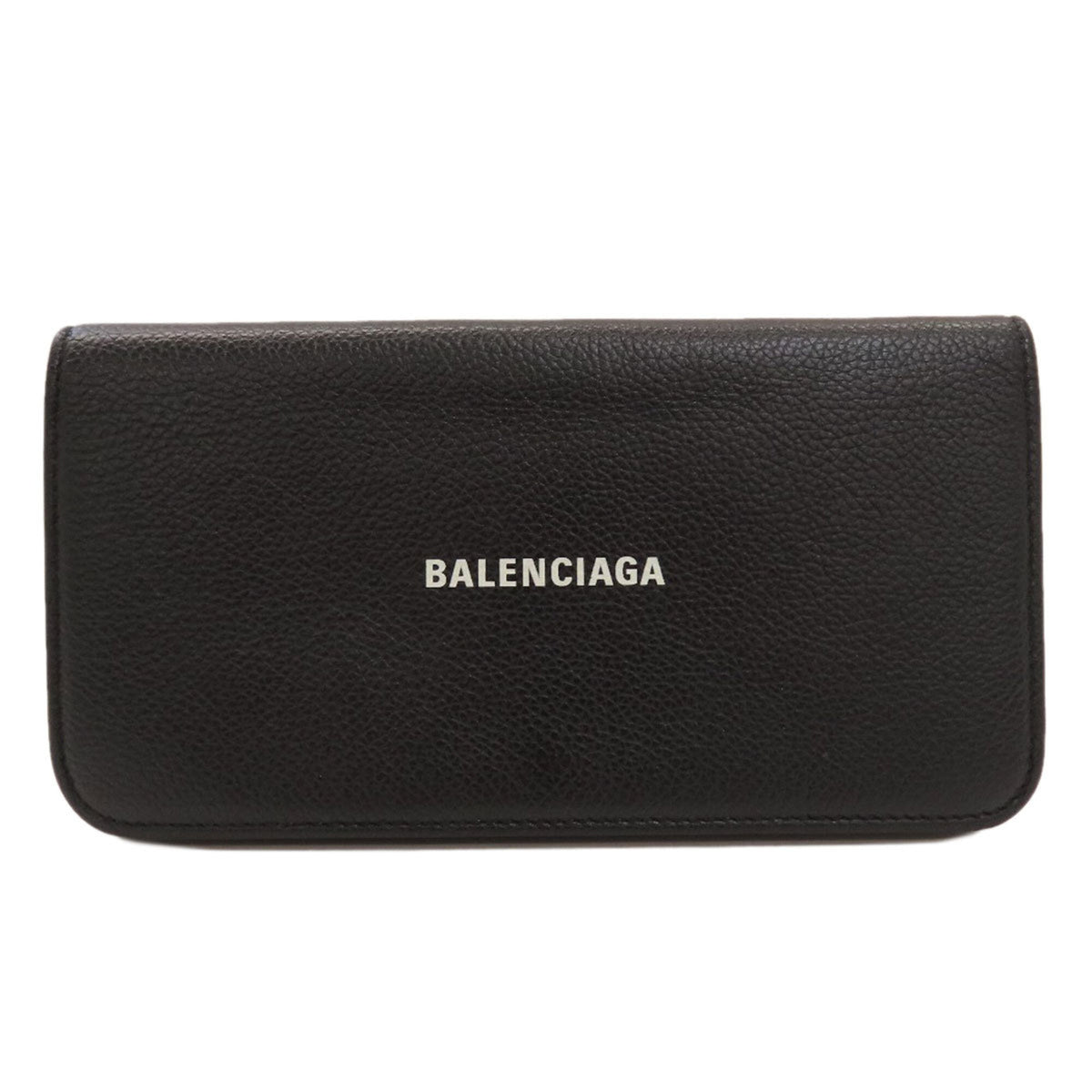 Balenciaga Black Leather Long Wallet (Bi-Fold) (Pre-Owned)