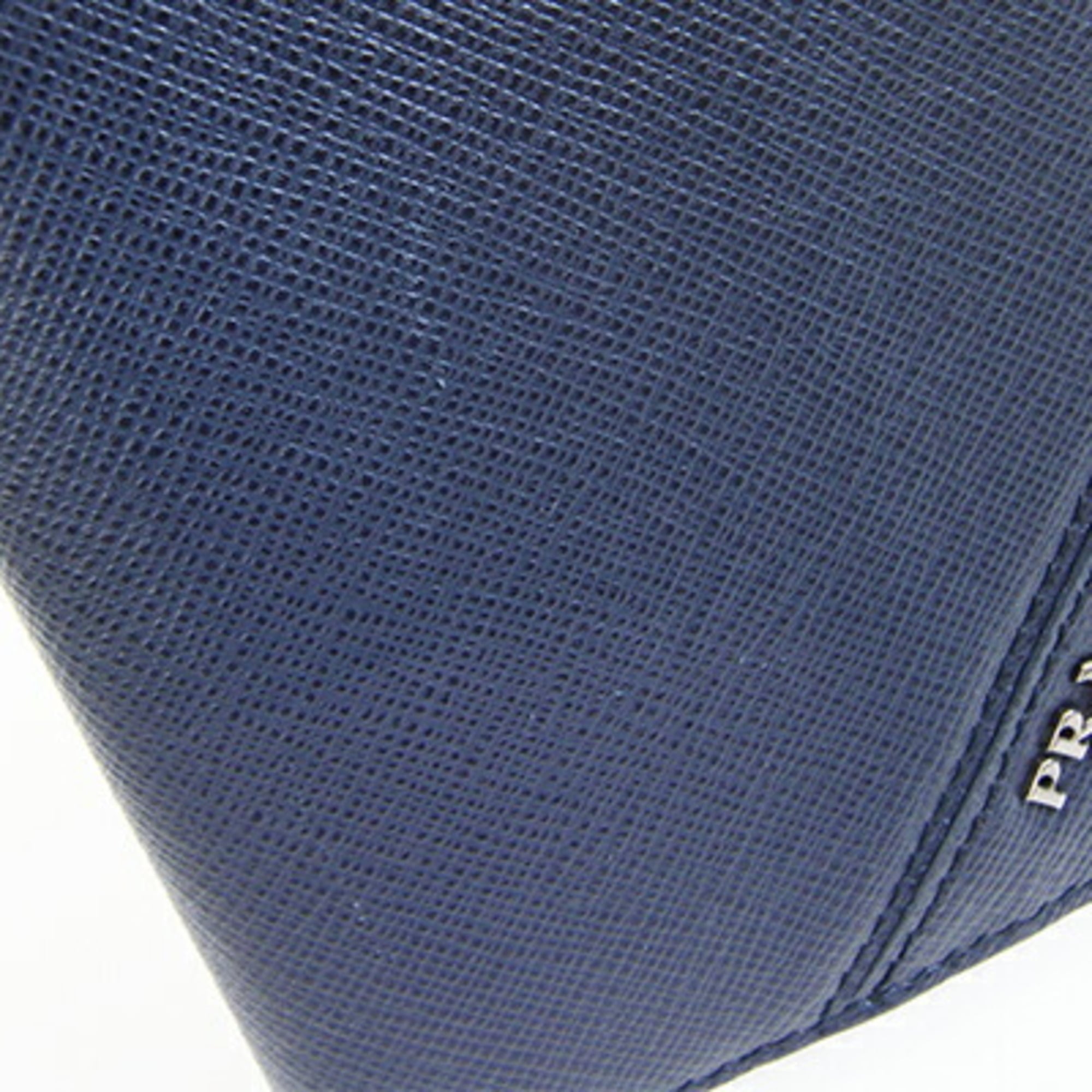 Prada Navy Leather Long Wallet (Bi-Fold) (Pre-Owned)