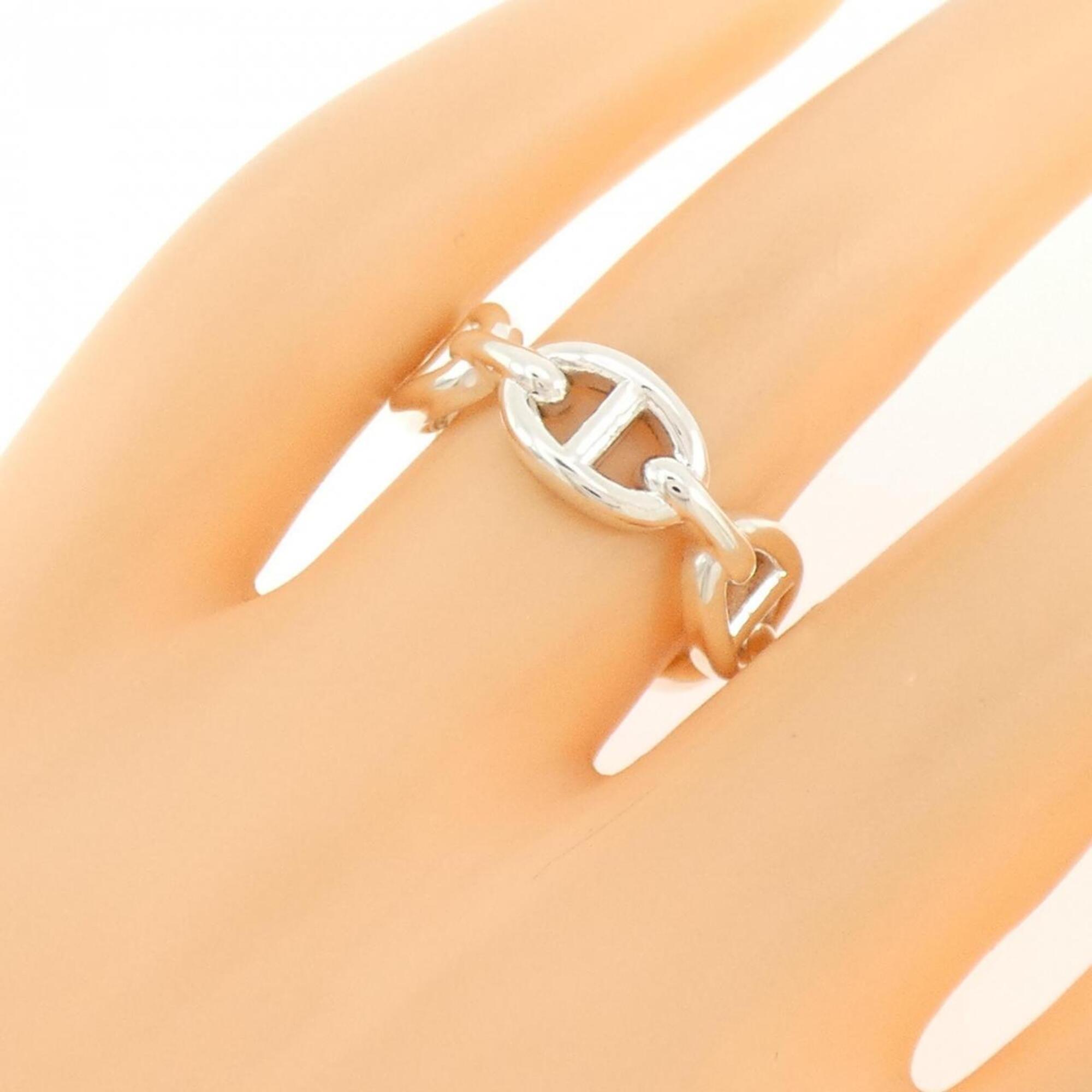 Hermes Silver 925 Band Ring (Pre-Owned)