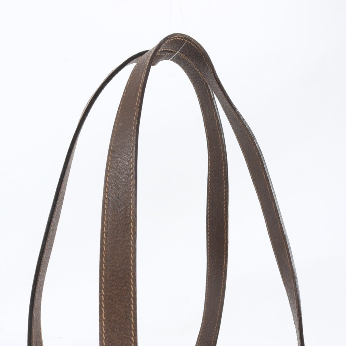 Gucci Brown Leather Coated Canvas Shoulder Bag Tote Bag (Pre-Owned)