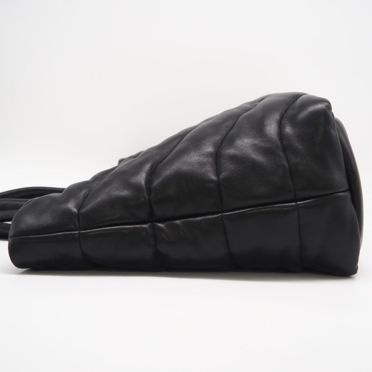 Yves Saint Laurent Black Leather Handbag Tote Bag (Pre-Owned)