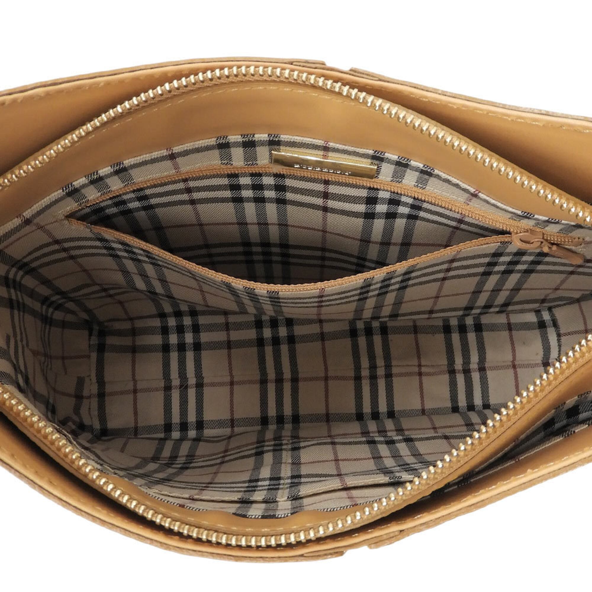 Burberry Beige Leather Shoulder Bag (Pre-Owned)
