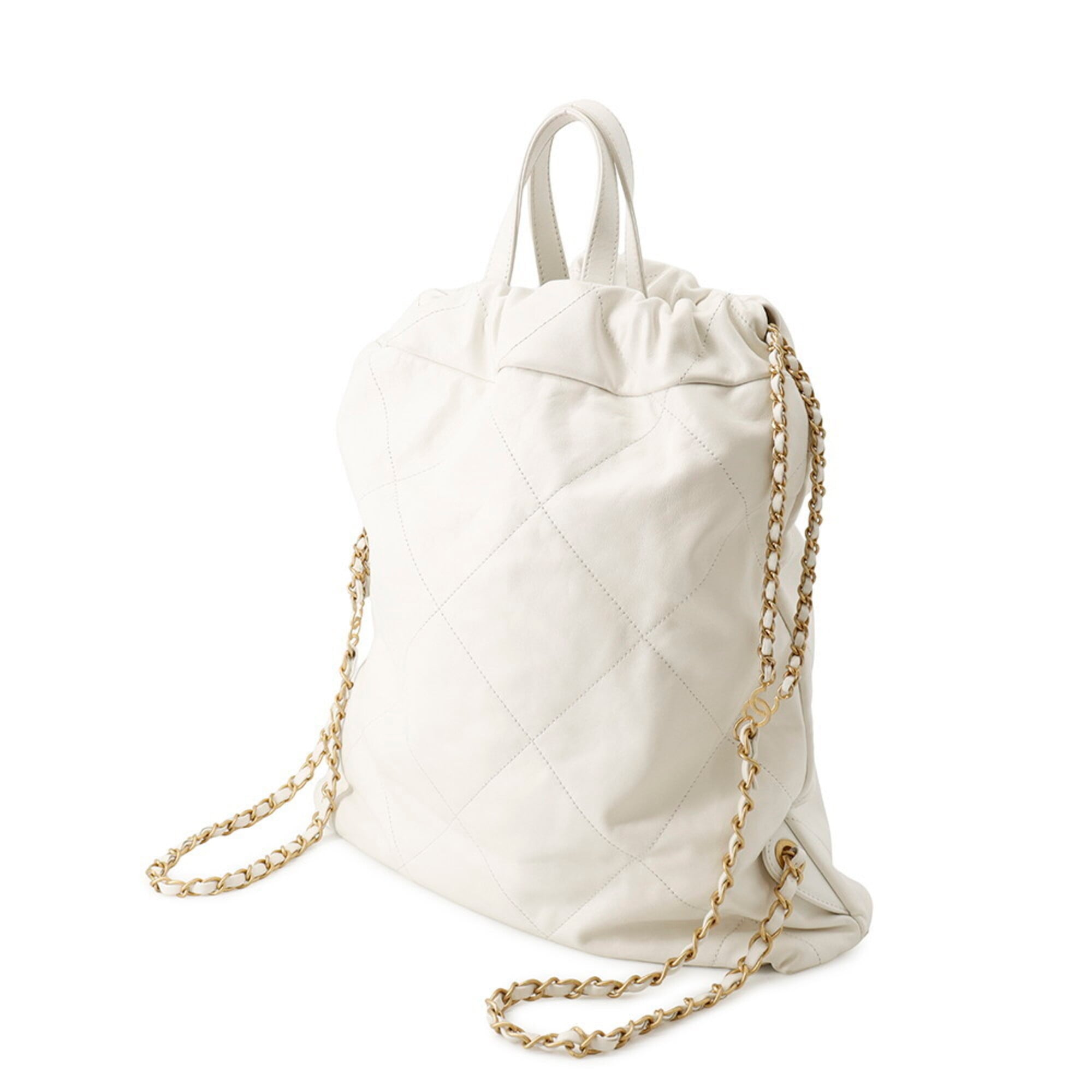 Chanel White Leather Handbag (Pre-Owned)