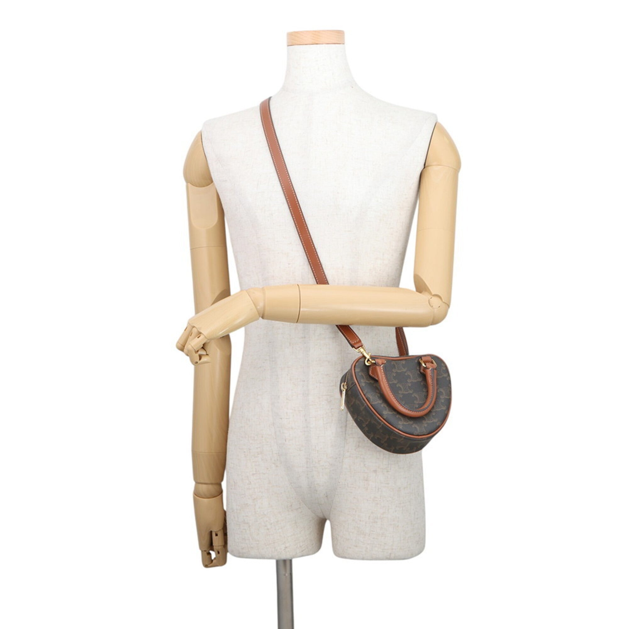 Celine Brown Pvc Leather Handbag Shoulder Bag (Pre-Owned)