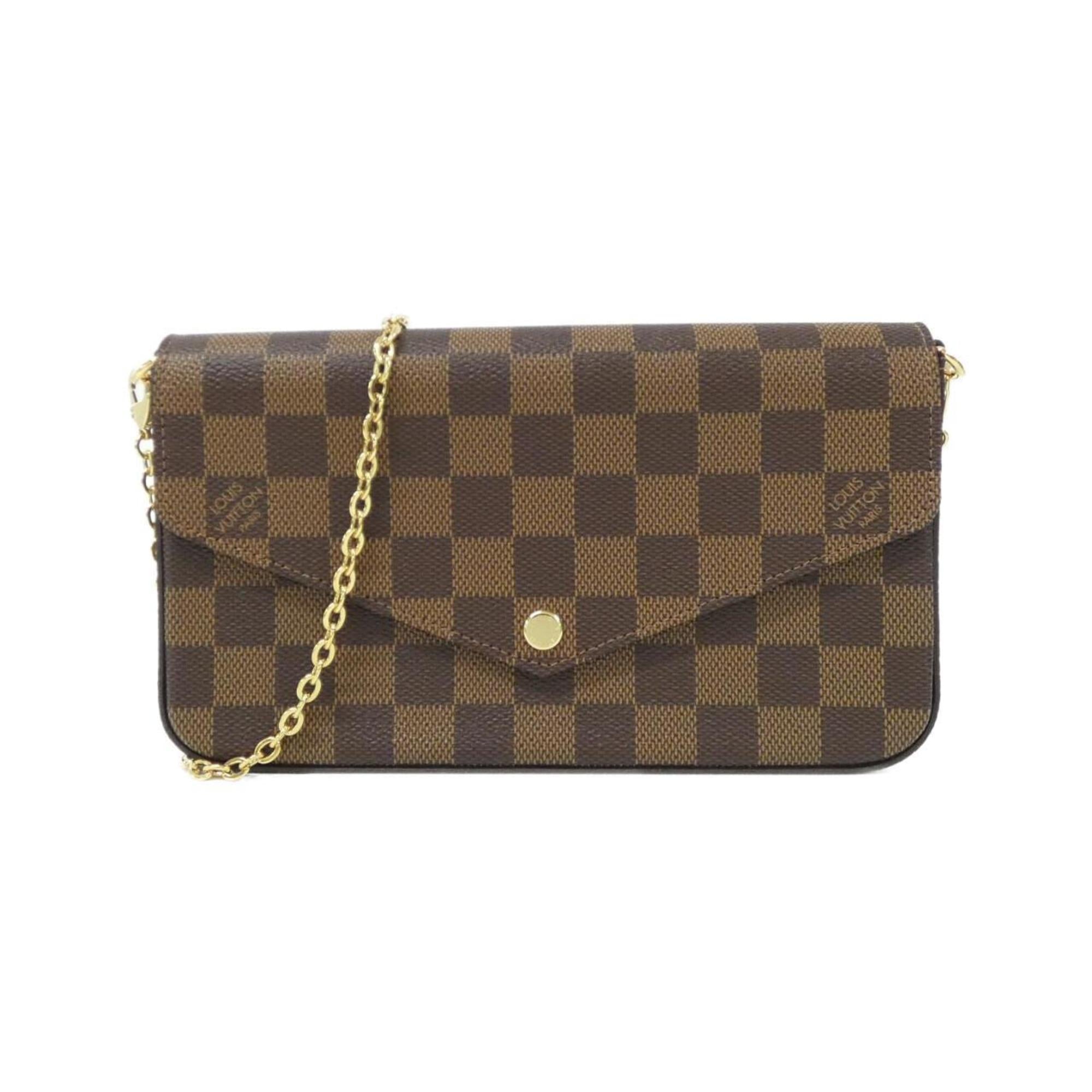 Louis Vuitton Ebene Coated Canvas Pochette Shoulder Bag (Pre-Owned)