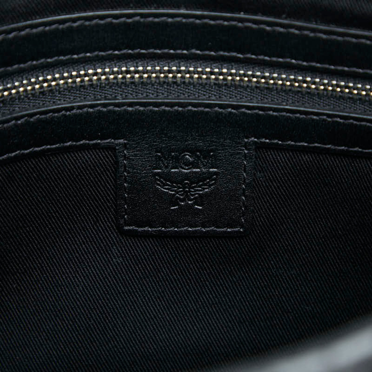 Mcm Black Blue Gray Leather Clutch Bag (Pre-Owned)