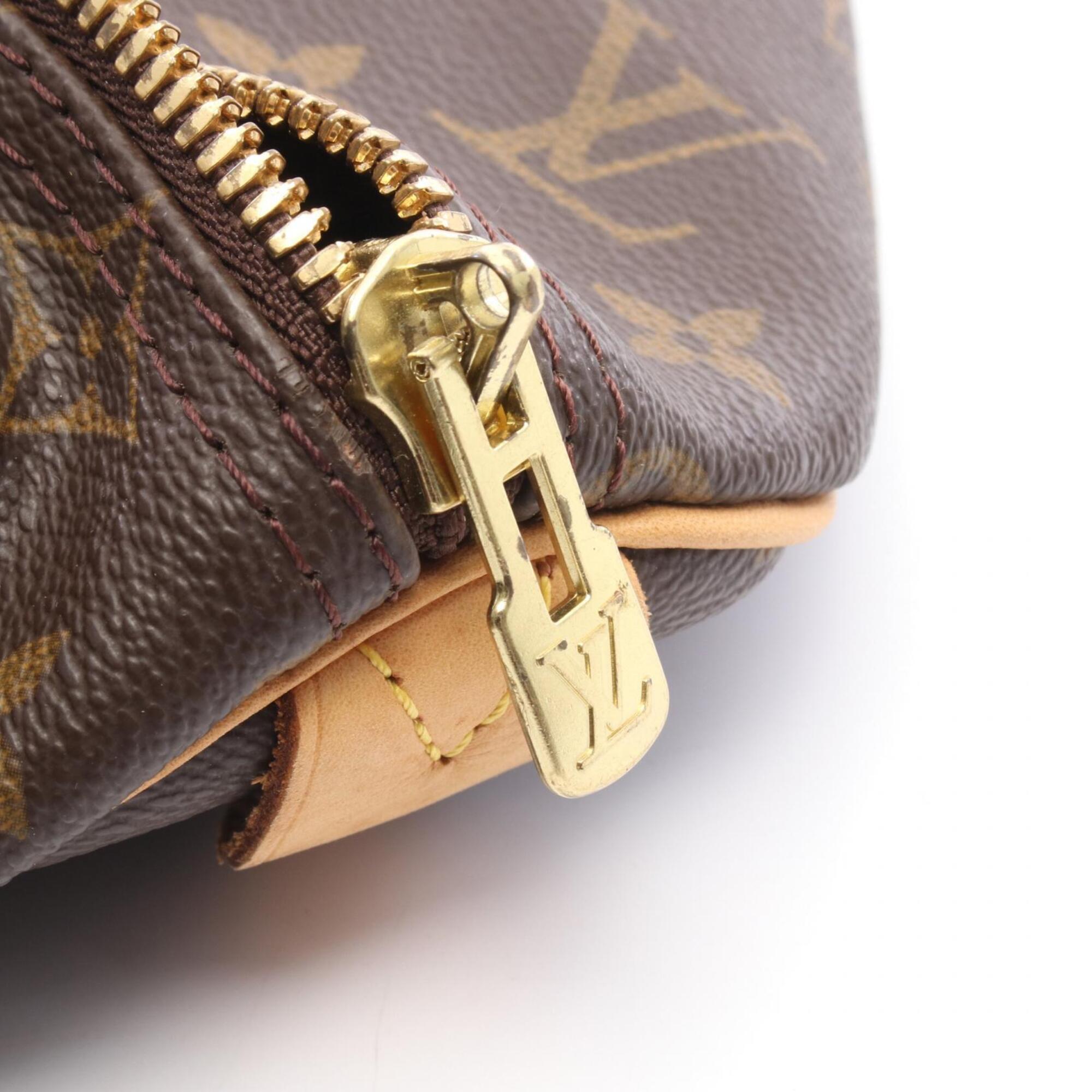 Louis Vuitton Brown Pvc Coated Canvas Leather Boston Bag (Pre-Owned)