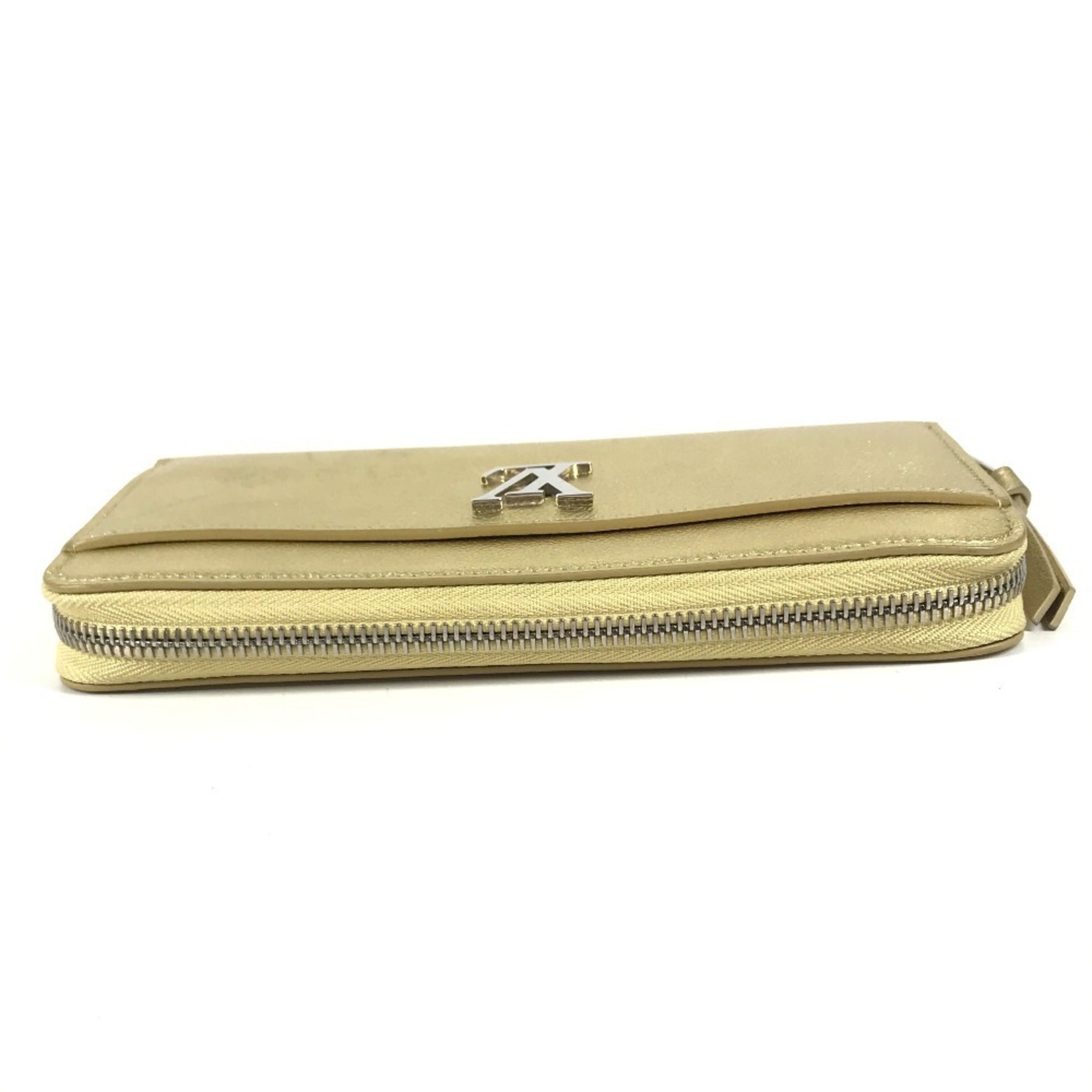 Louis Vuitton Gold Leather Long Wallet (Bi-Fold) (Pre-Owned)