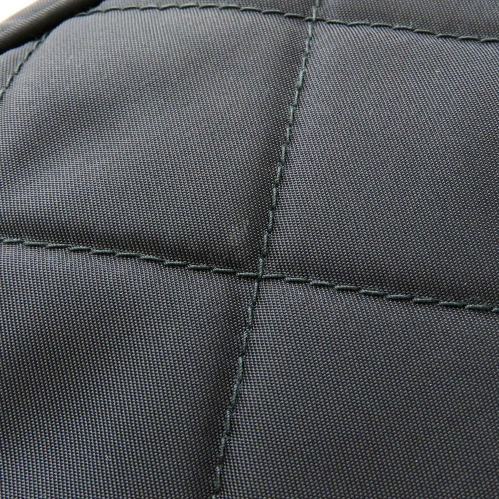 Prada Black Nylon Leather Tote Bag (Pre-Owned)