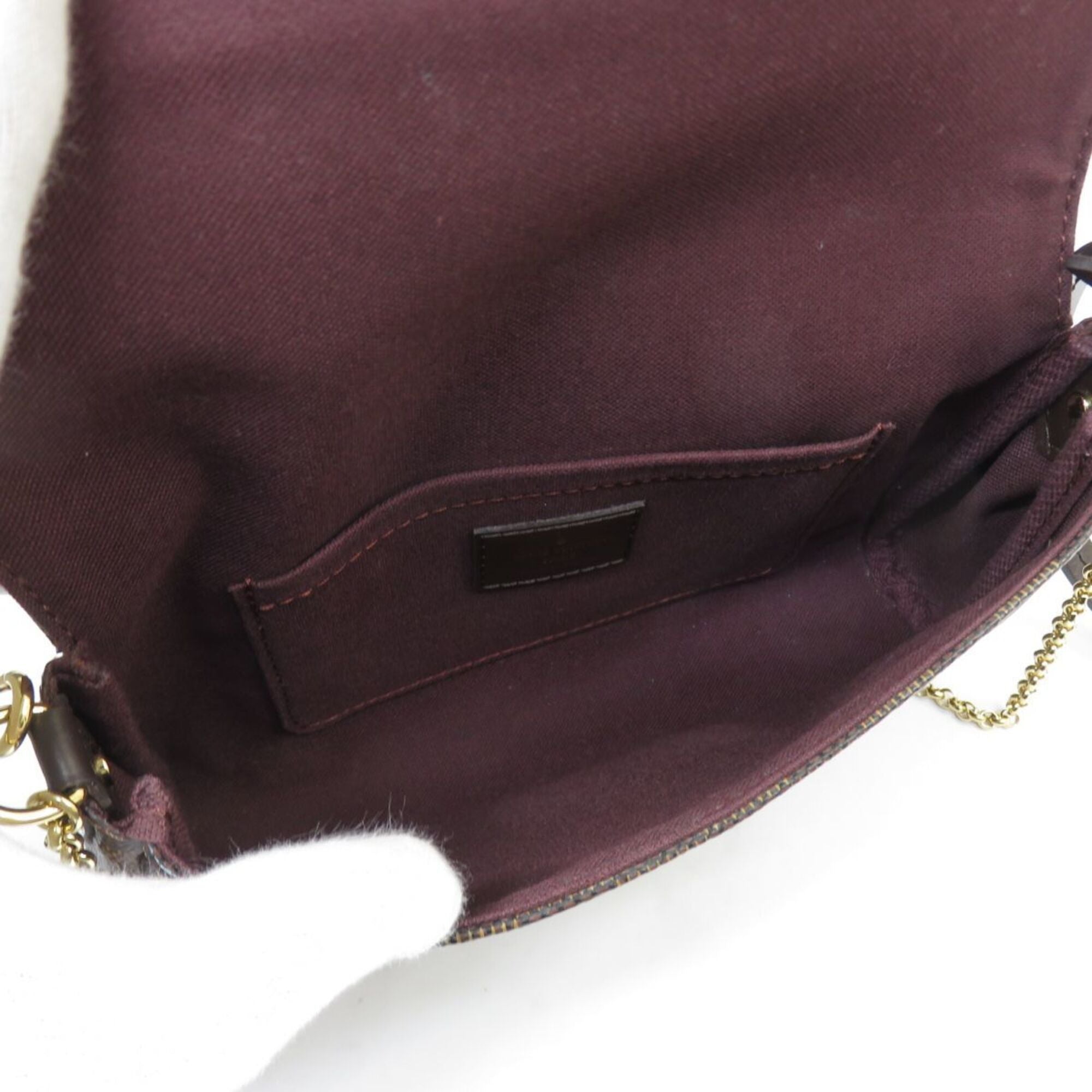 Louis Vuitton Damier Damier Canvas Ebene Shoulder Bag (Pre-Owned)