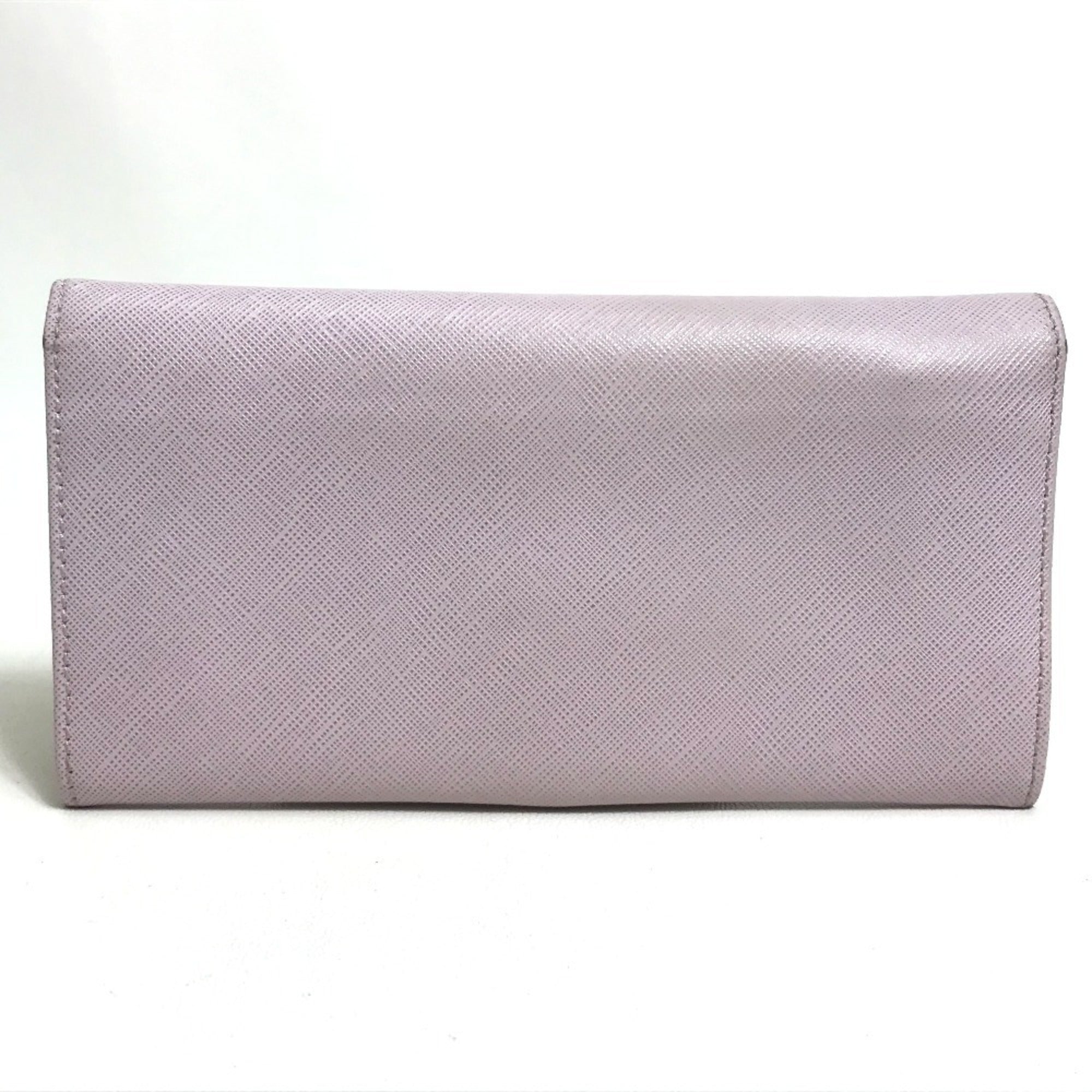Salvatore Ferragamo Gancini Light Purple Leather Long Wallet (Bi-Fold) (Pre-Owned)