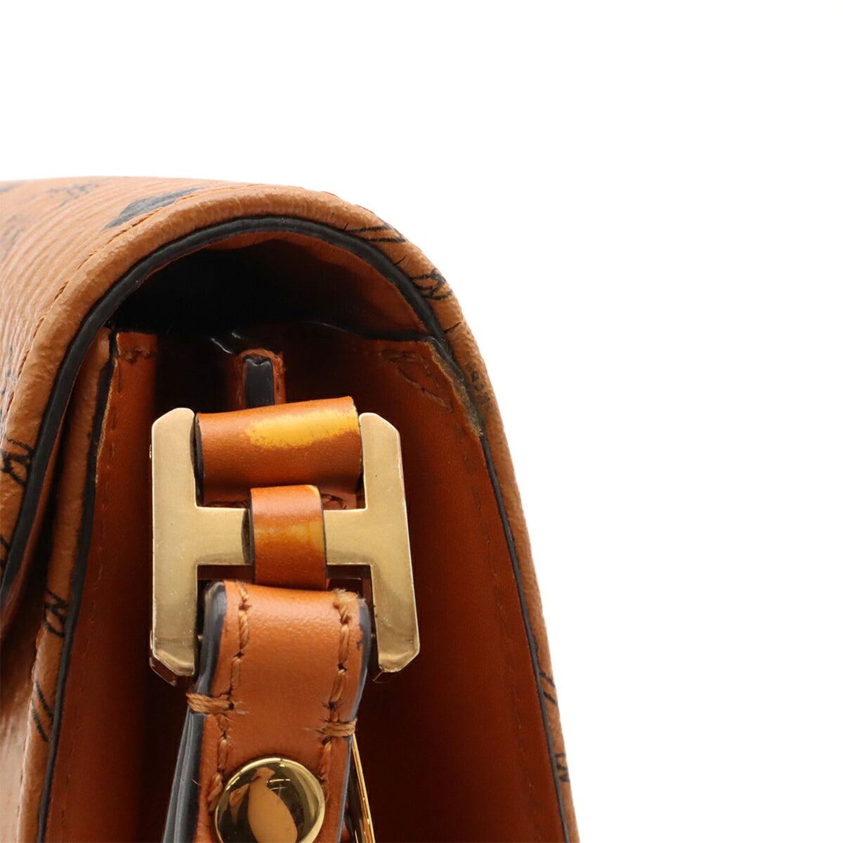 Mcm Brown Coated Canvas Pochette Shoulder Bag (Pre-Owned)