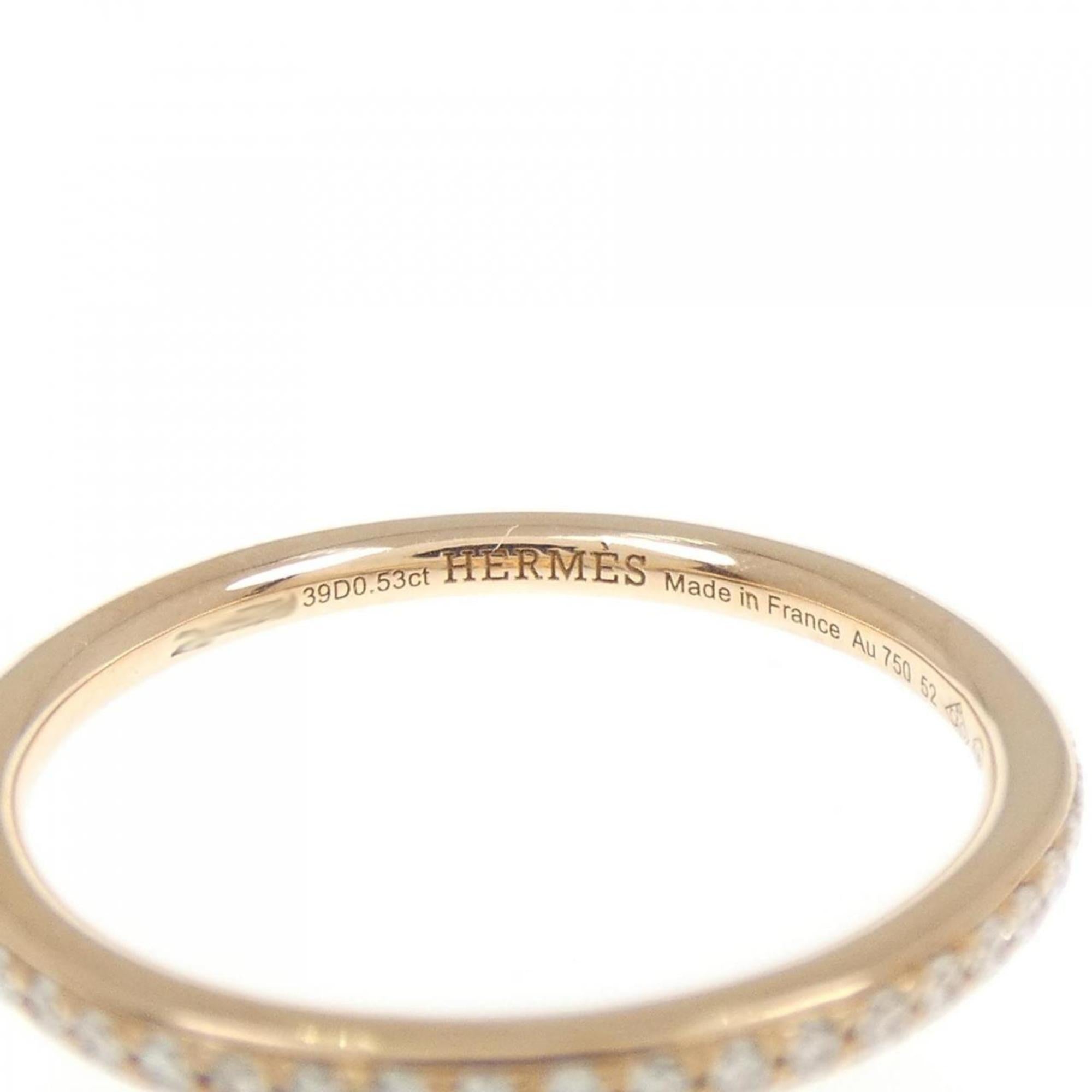 Hermes Pink Gold (18K) Band Ring (Pre-Owned)