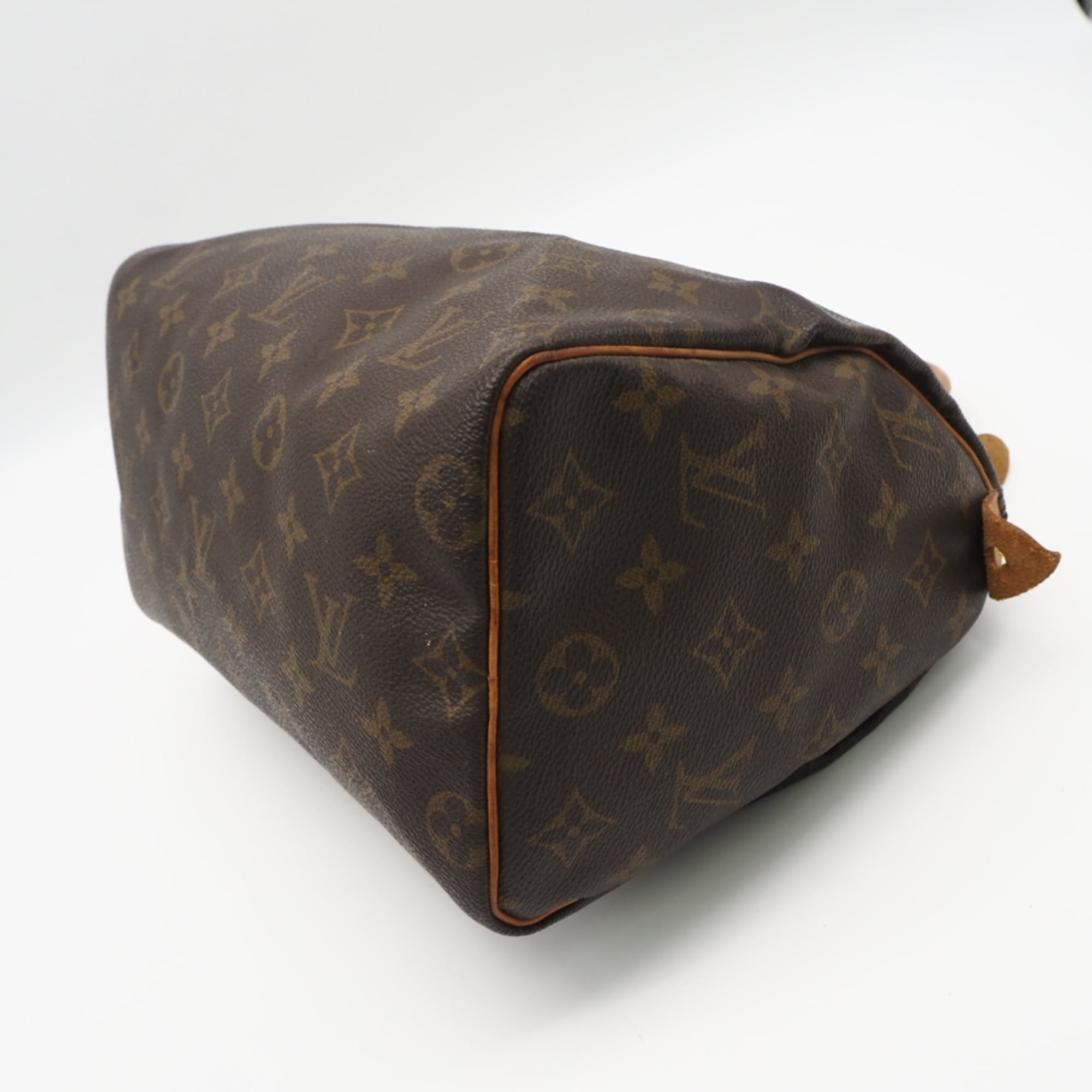 Louis Vuitton Beige Brown Coated Canvas Leather Handbag (Pre-Owned)