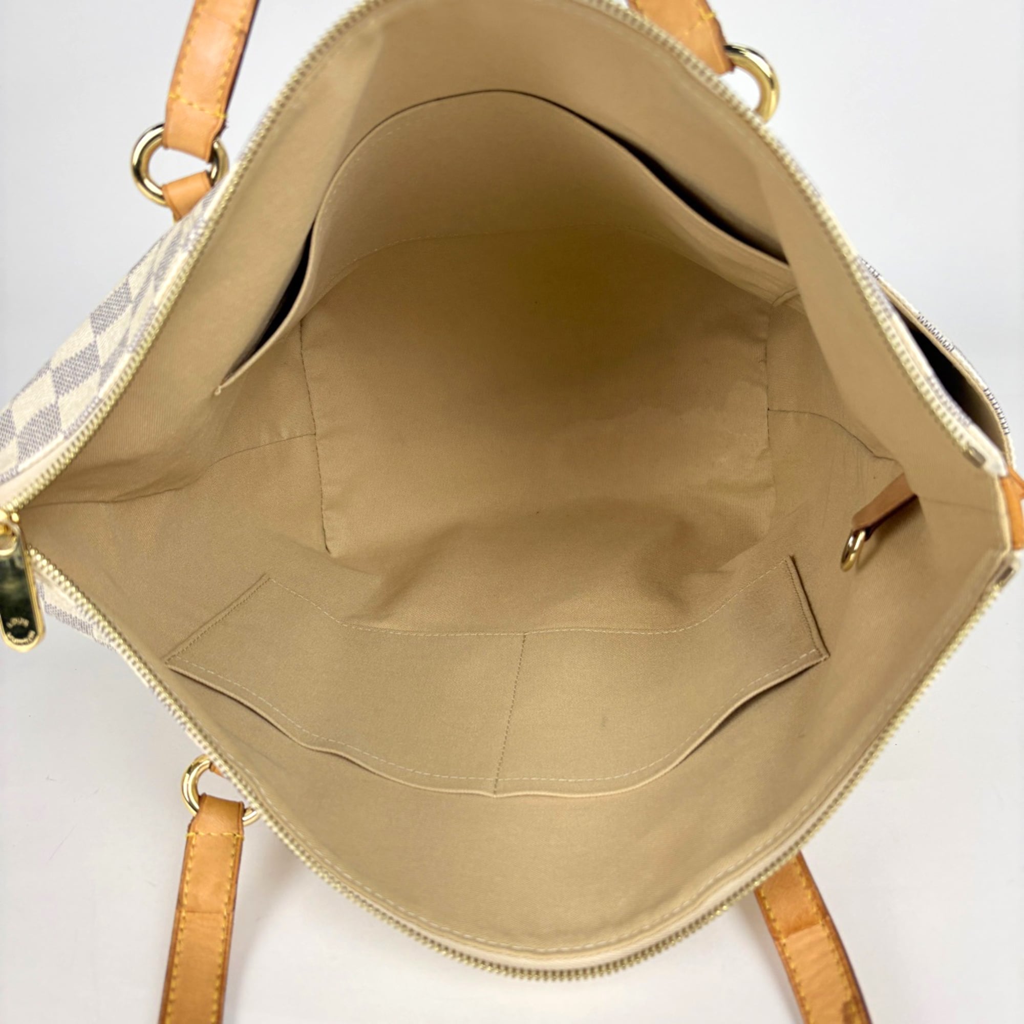 Louis Vuitton White Damier Azur Shoulder Bag Tote Bag (Pre-Owned)