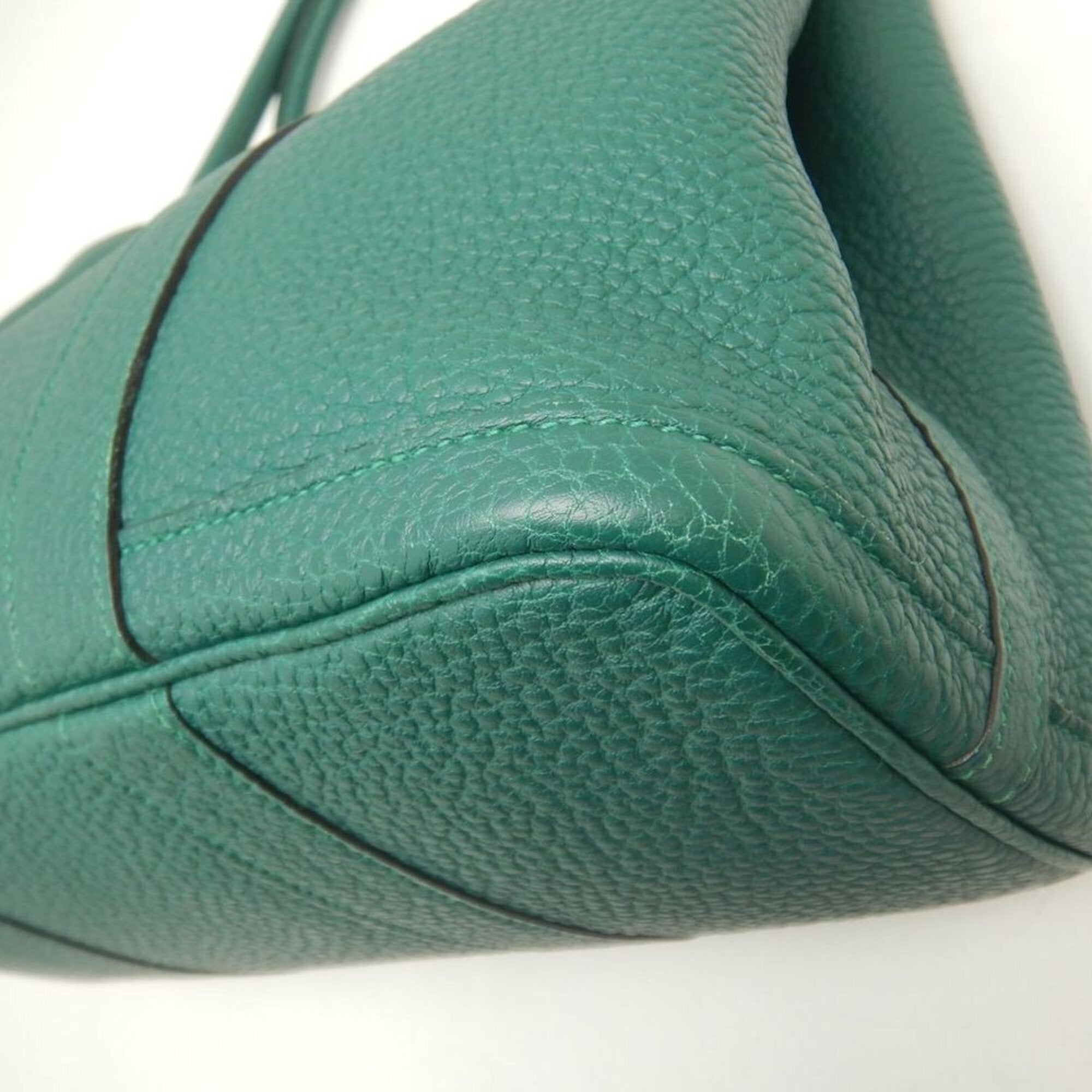Hermes Garden Green Negonda Leather Handbag (Pre-Owned)