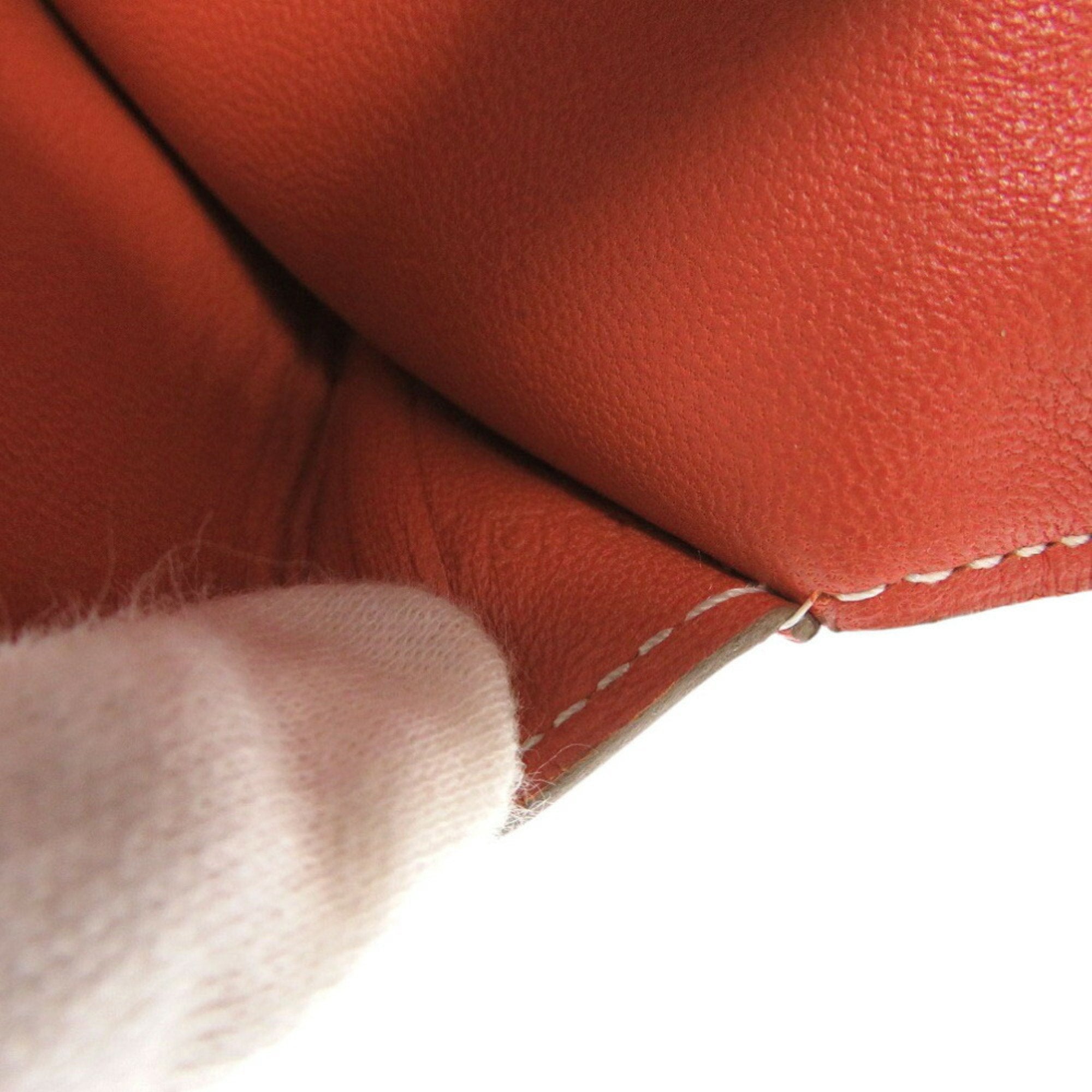 Hermes Crevette Sanguine Swift Leather Coin Purse/Coin Case (Pre-Owned)