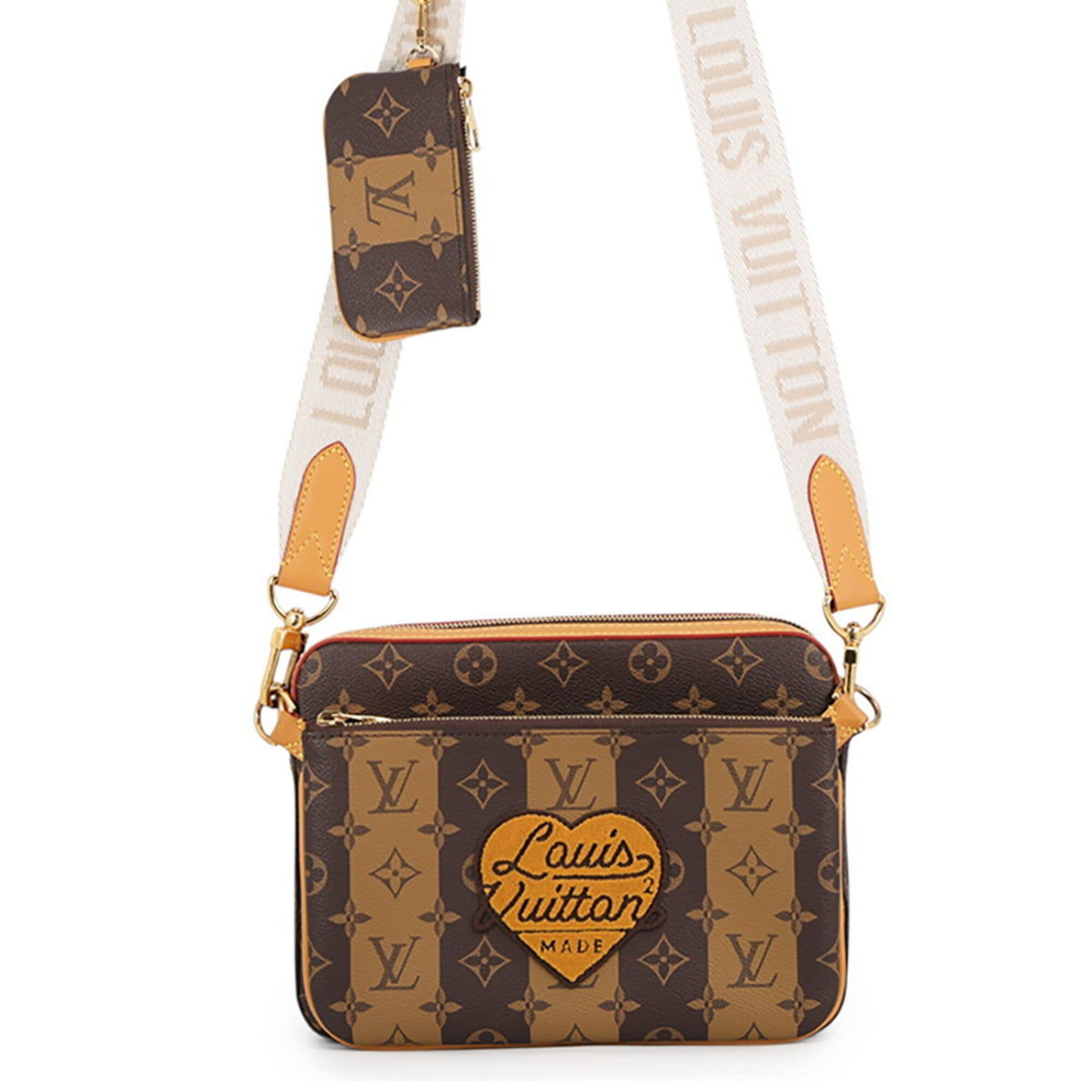 Louis Vuitton Brown Monogram Monogram Handbag Pouch Shoulder Bag (Pre-Owned)