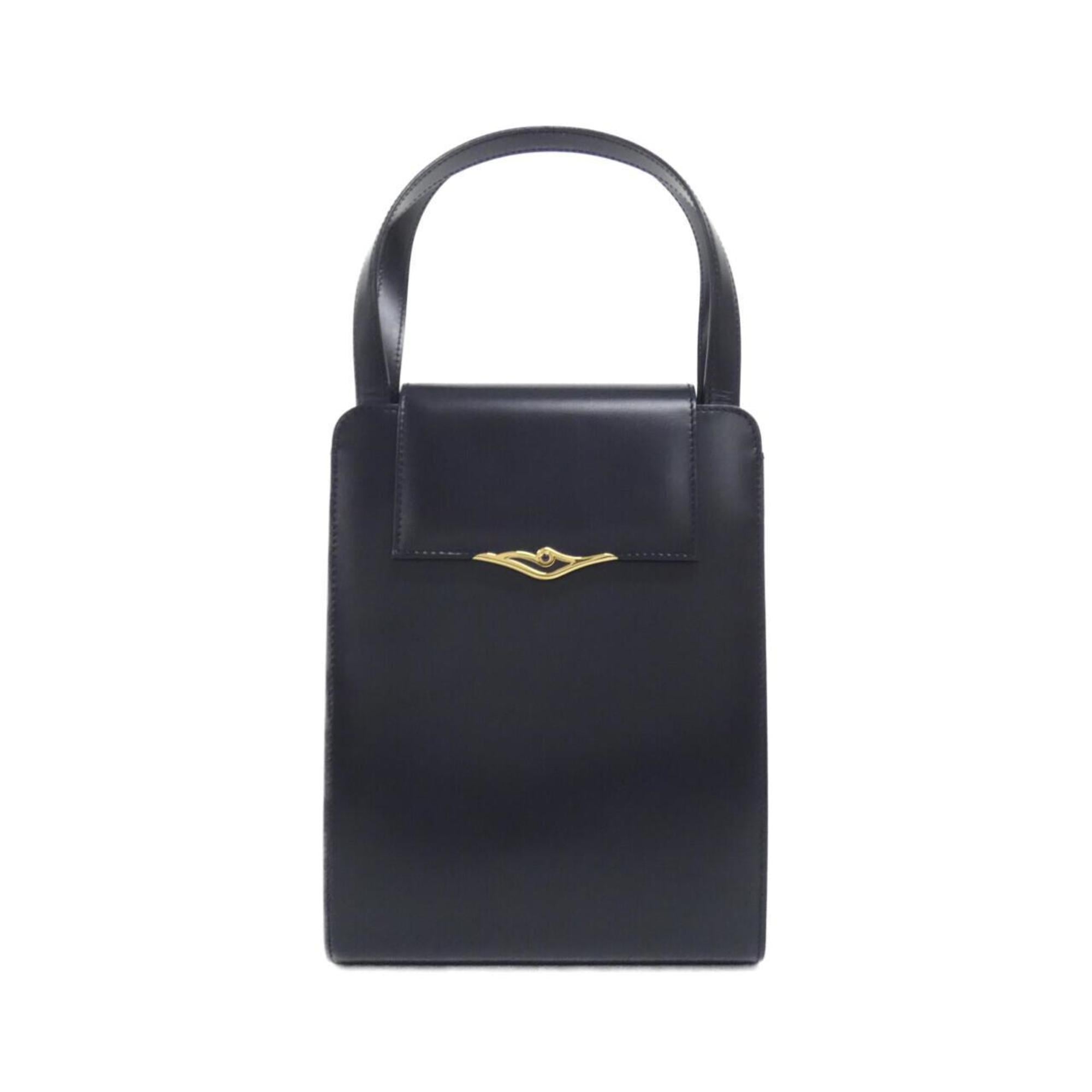 Cartier Navy Leather Handbag (Pre-Owned)