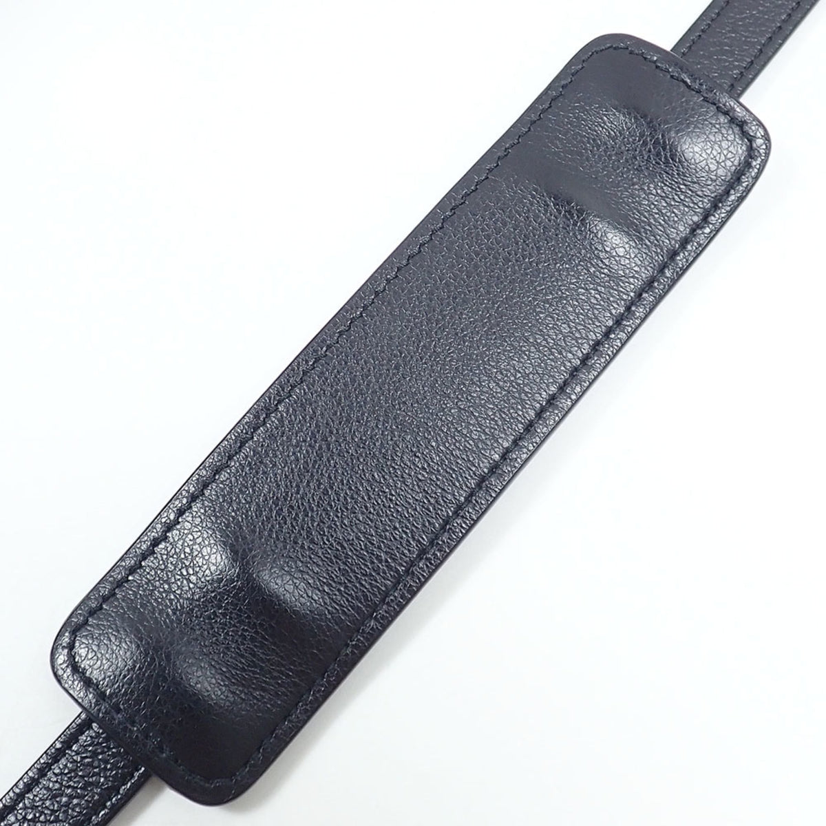 Prada Black Gray Leather Shoulder Bag (Pre-Owned)