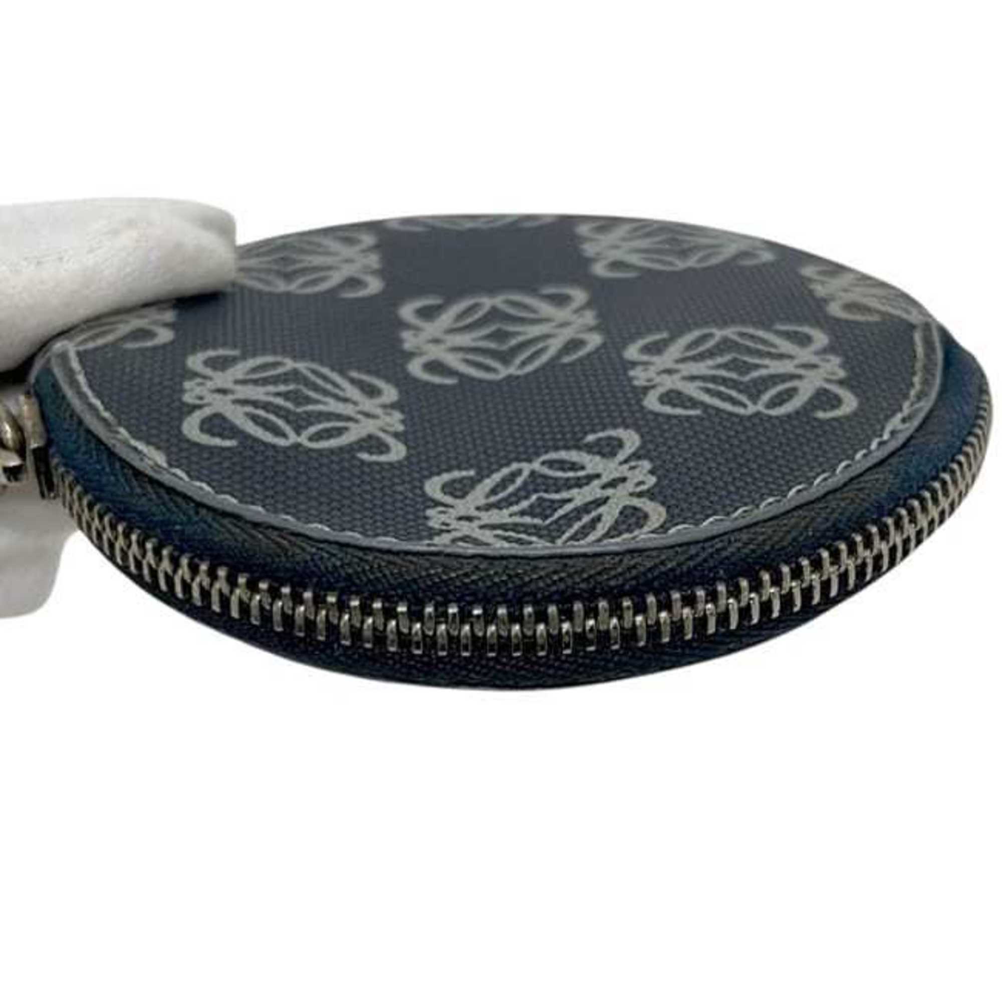 Loewe Navy Pvc Leather Coin Purse/Coin Case (Pre-Owned)
