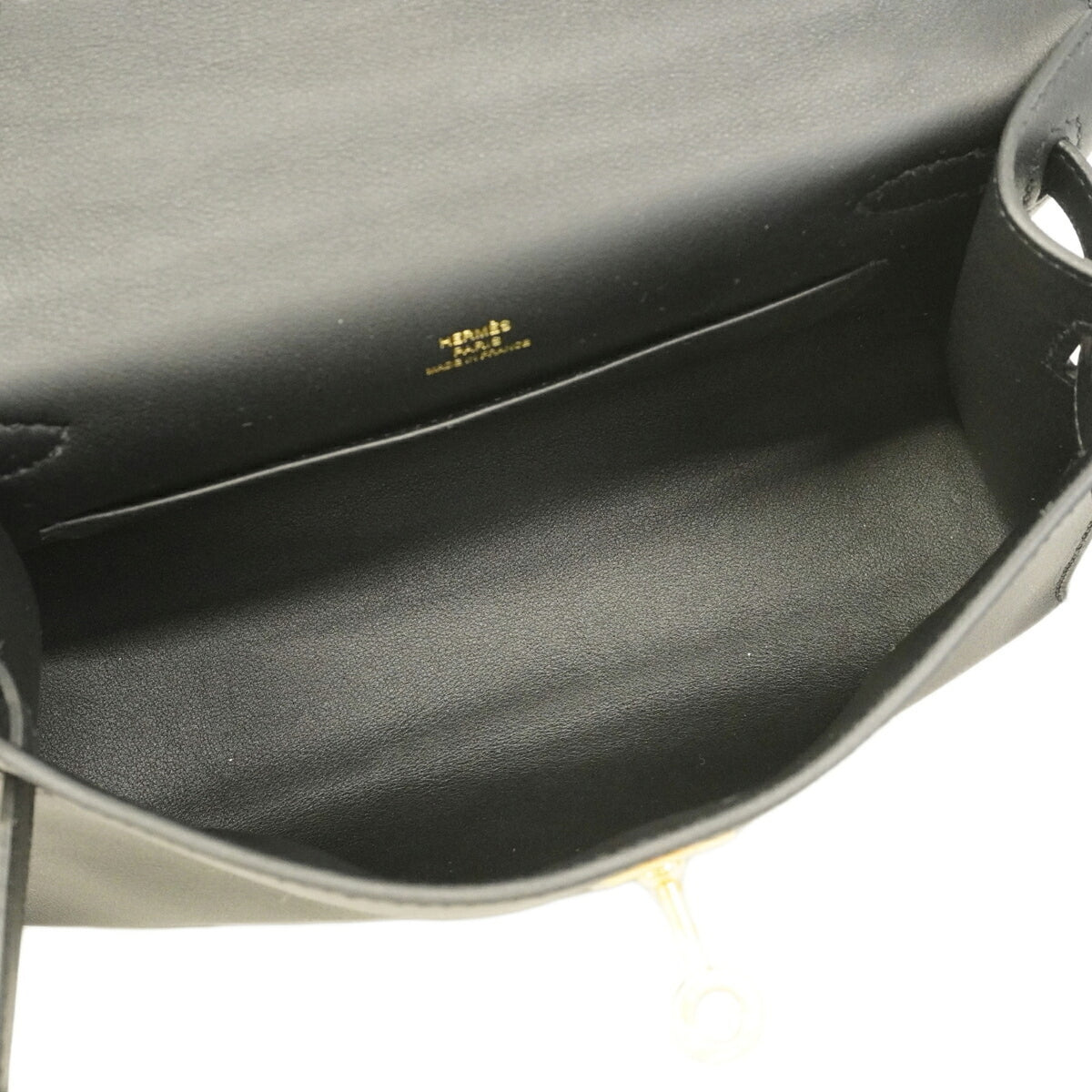 Hermes Black Swift Leather Handbag (Pre-Owned)
