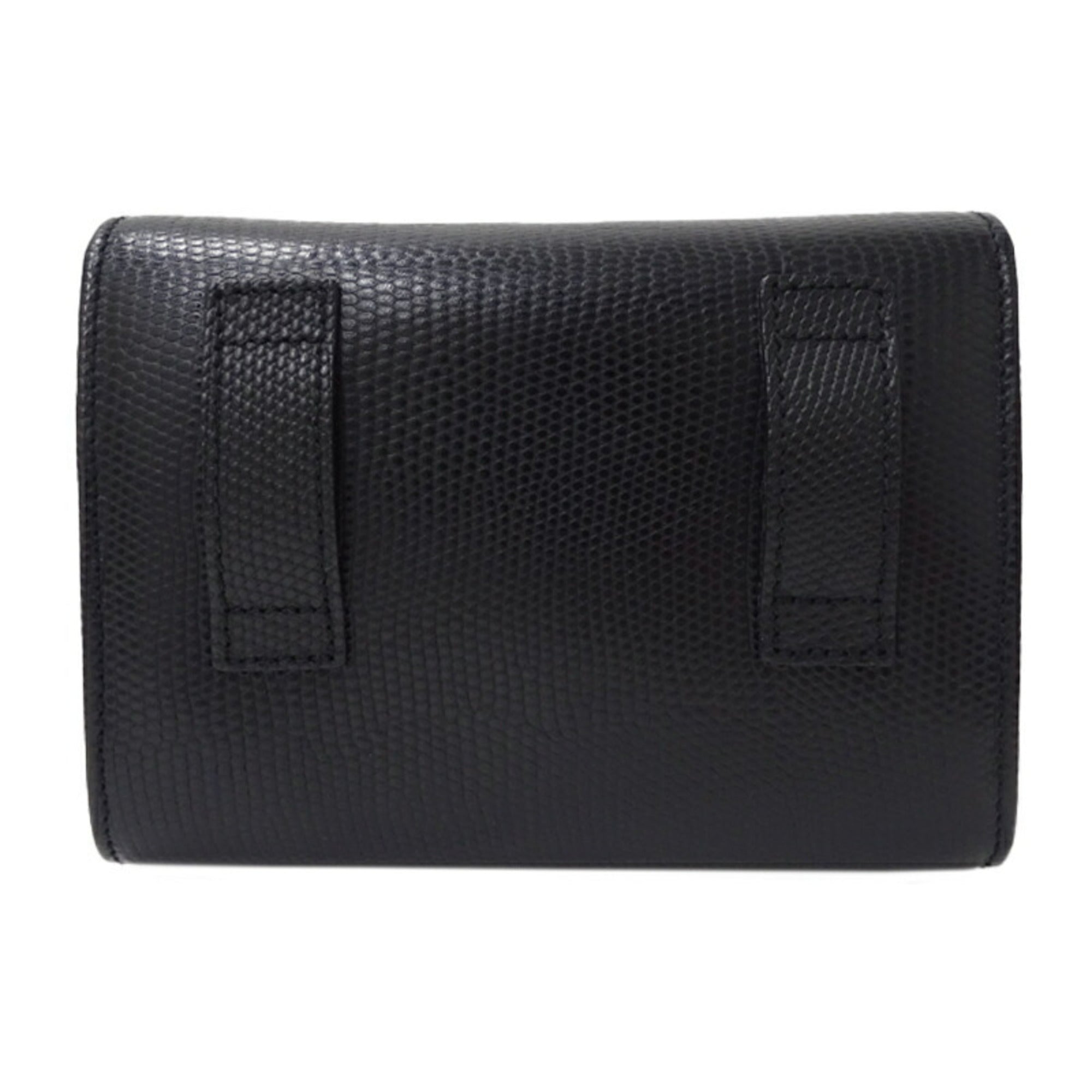Salvatore Ferragamo Black Leather Shoulder Bag (Pre-Owned)