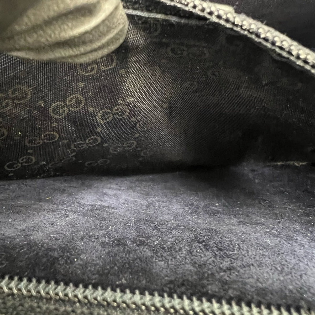Gucci Navy Leather Pochette Shoulder Bag (Pre-Owned)