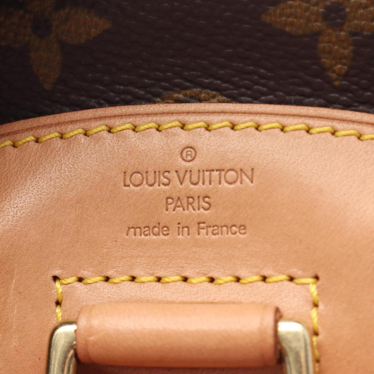 Louis Vuitton Brown Coated Canvas Leather Backpack Handbag (Pre-Owned)