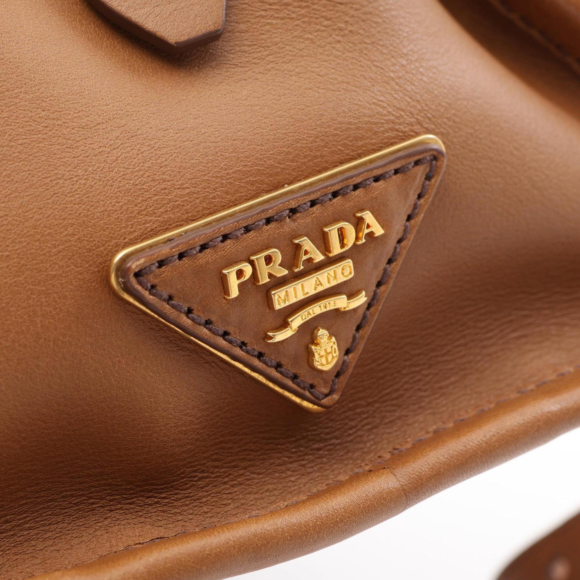 Prada Brown Leather Handbag (Pre-Owned)