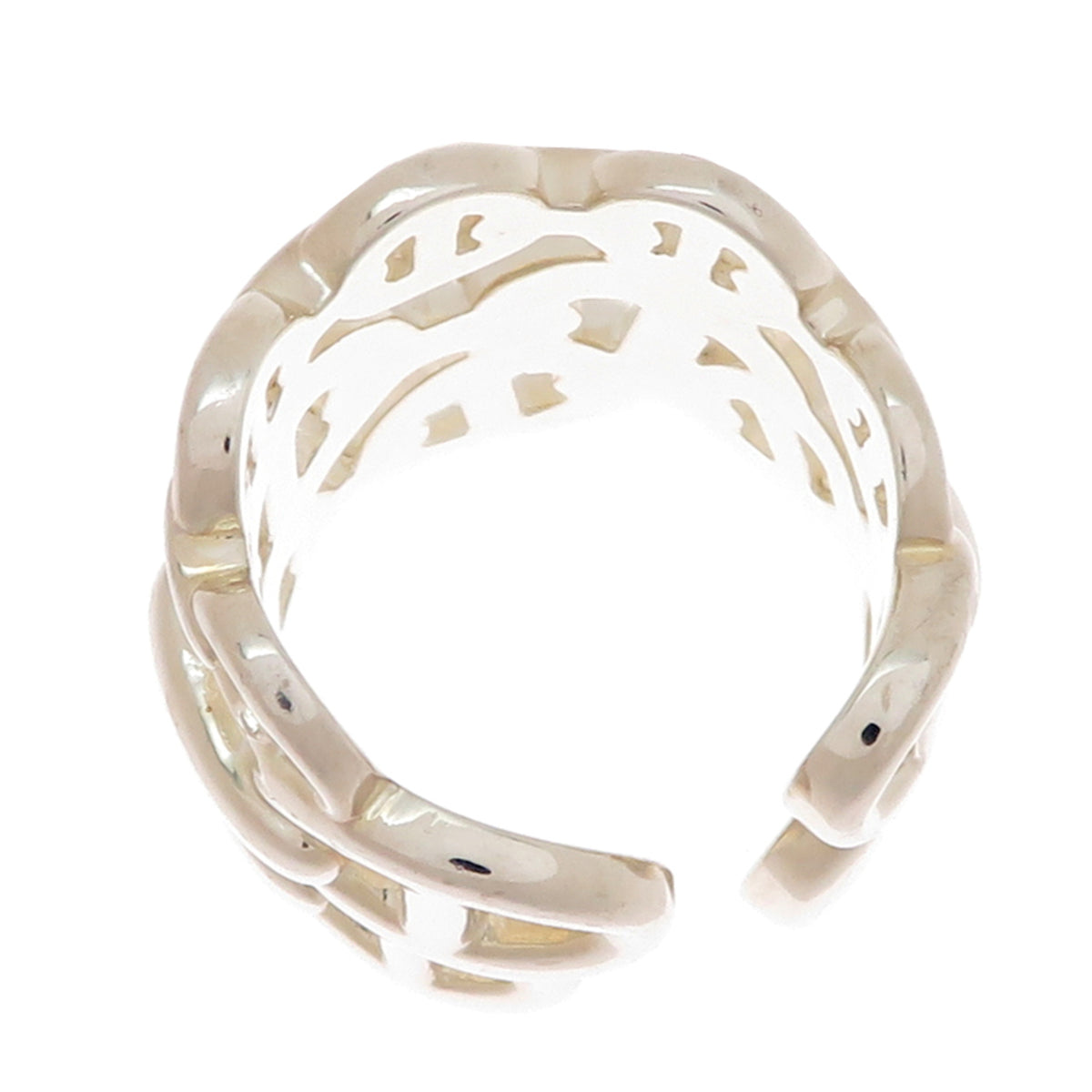Hermes Silver 925 Band Ring (Pre-Owned)