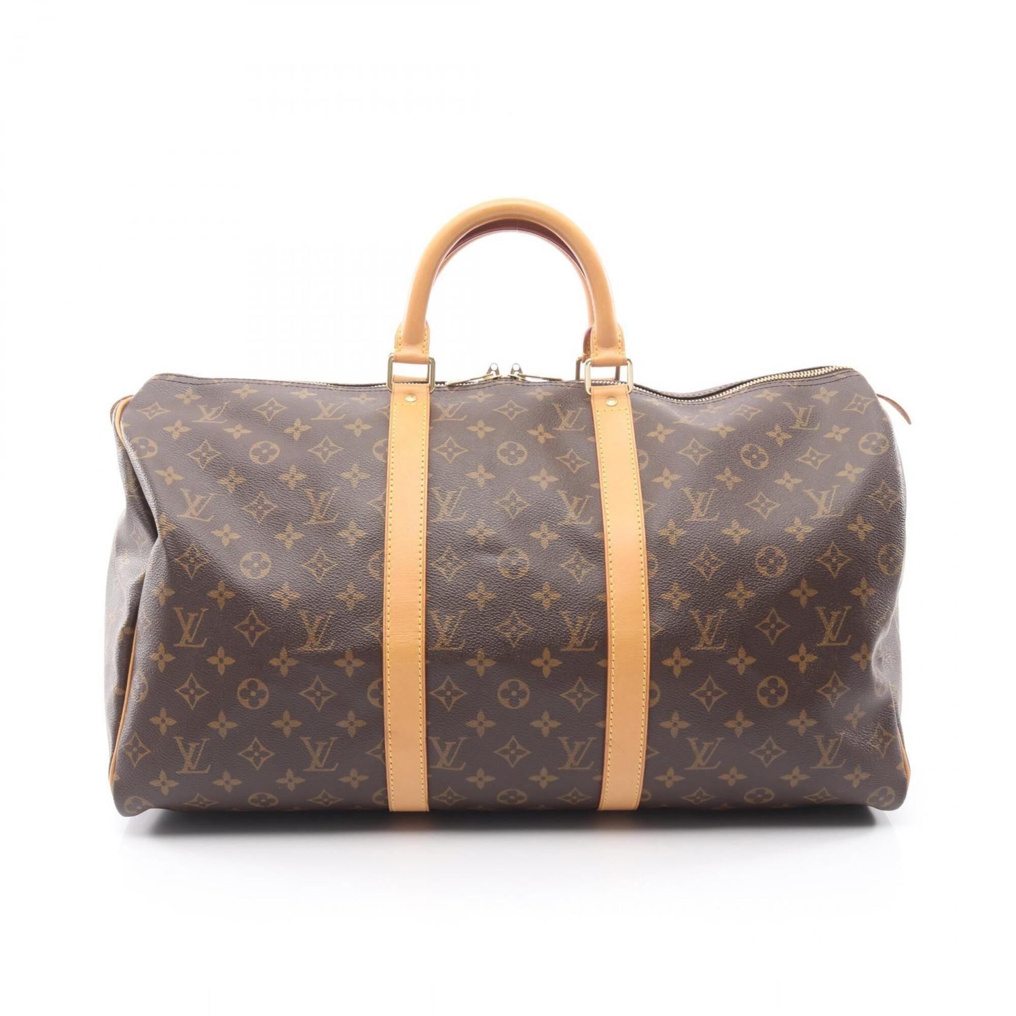 Louis Vuitton Brown Monogram Monogram Leather Boston Bag Handbag (Pre-Owned)