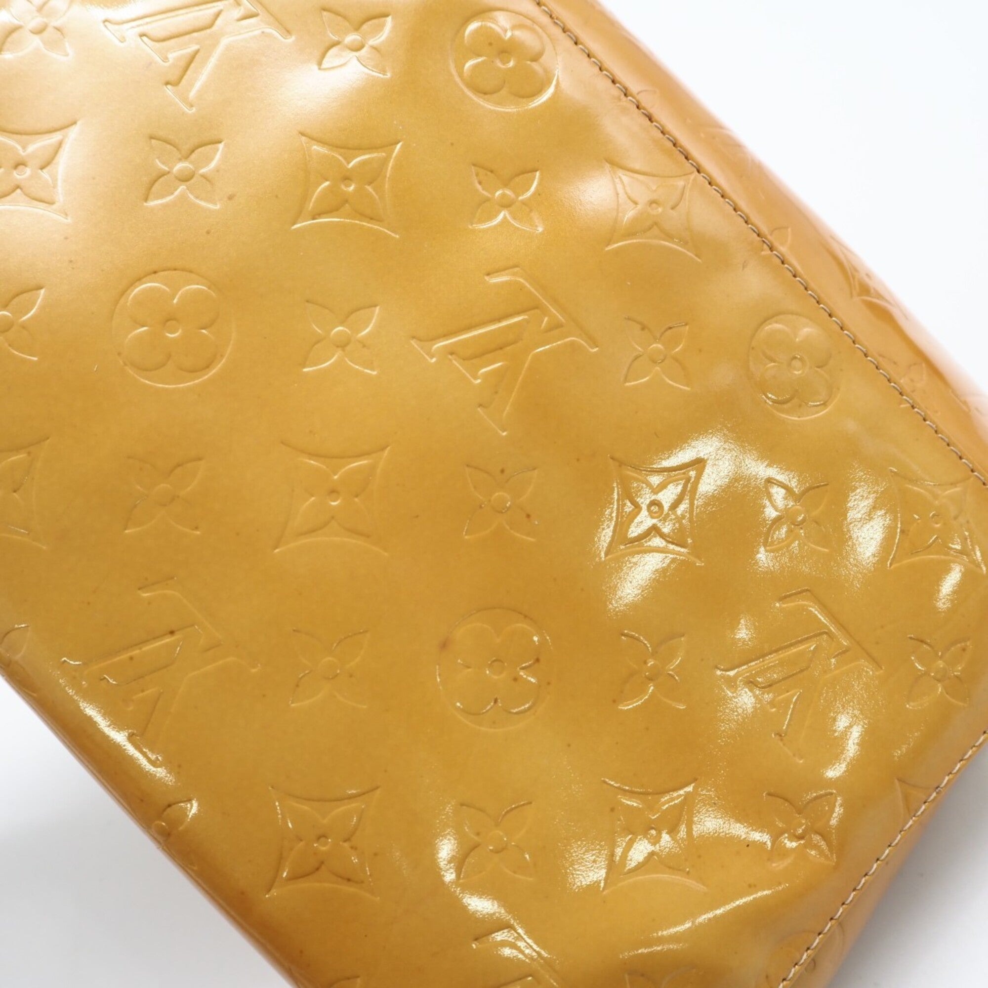 Louis Vuitton Monogram Vernis Yellow Leather Shoulder Bag (Pre-Owned)
