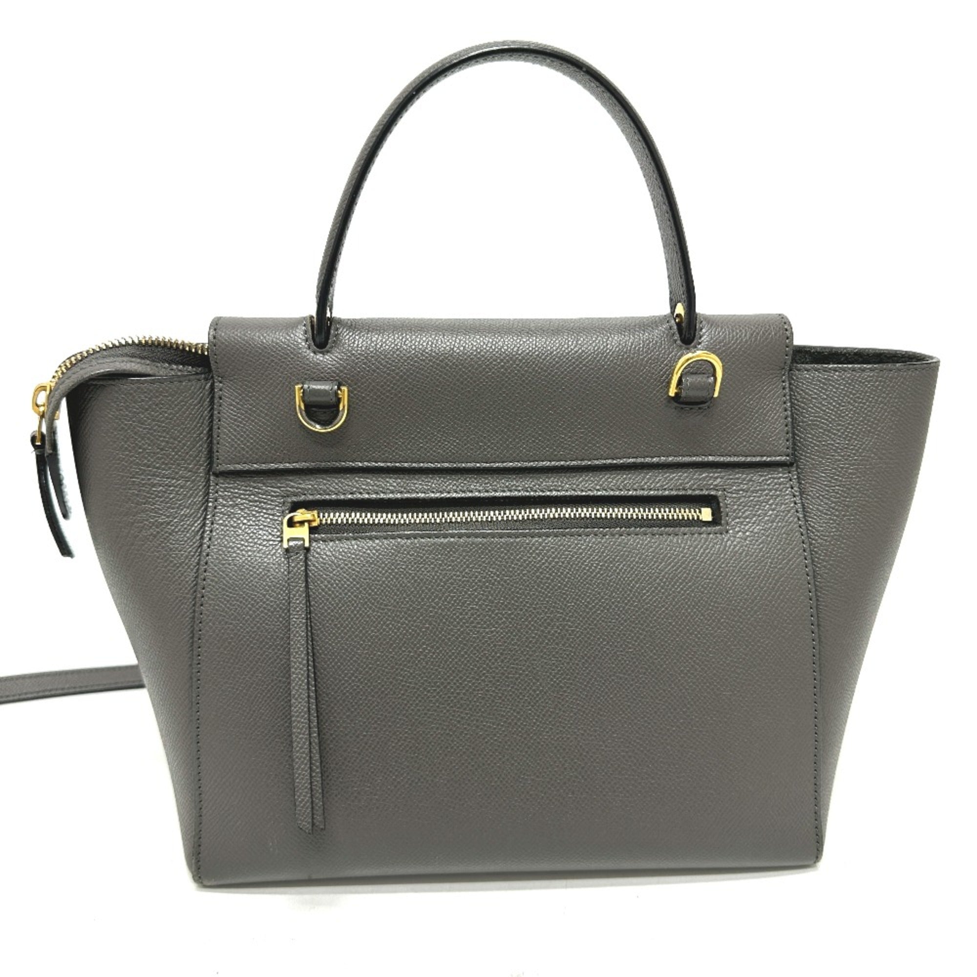 Celine Gray Leather Handbag (Pre-Owned)
