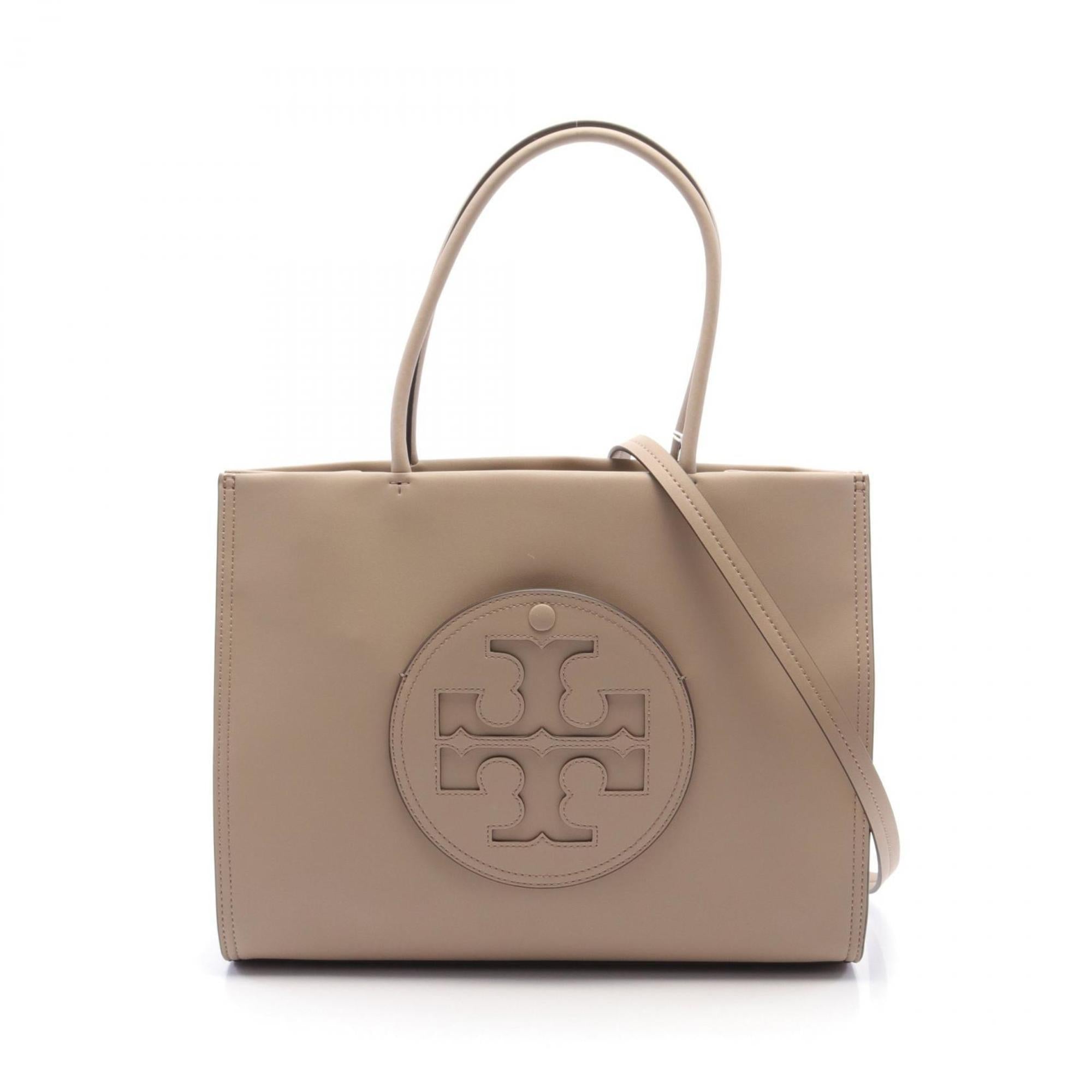Tory Burch Beige Faux Leather Tote Bag (Pre-Owned)