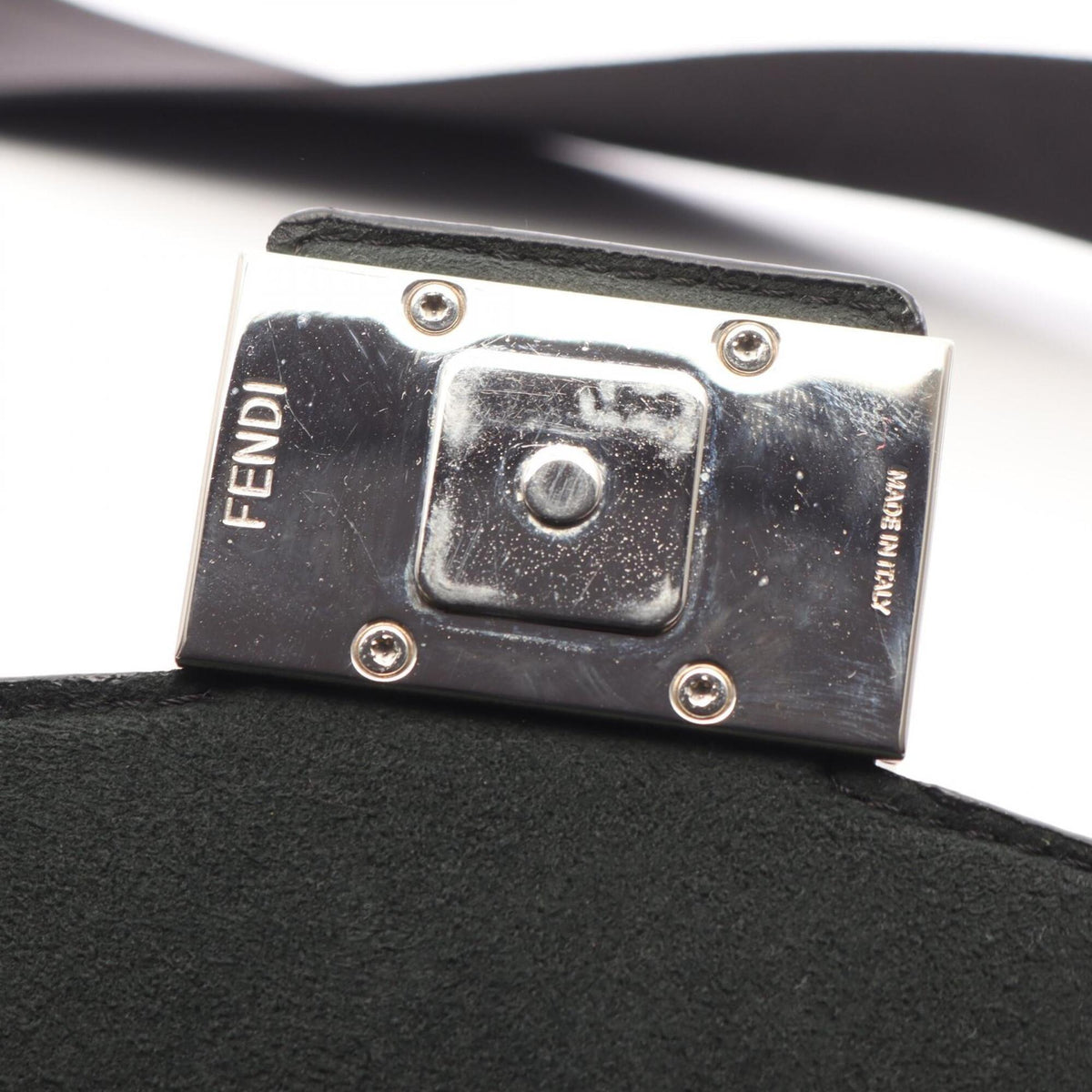 Fendi Black Leather Handbag Shoulder Bag (Pre-Owned)