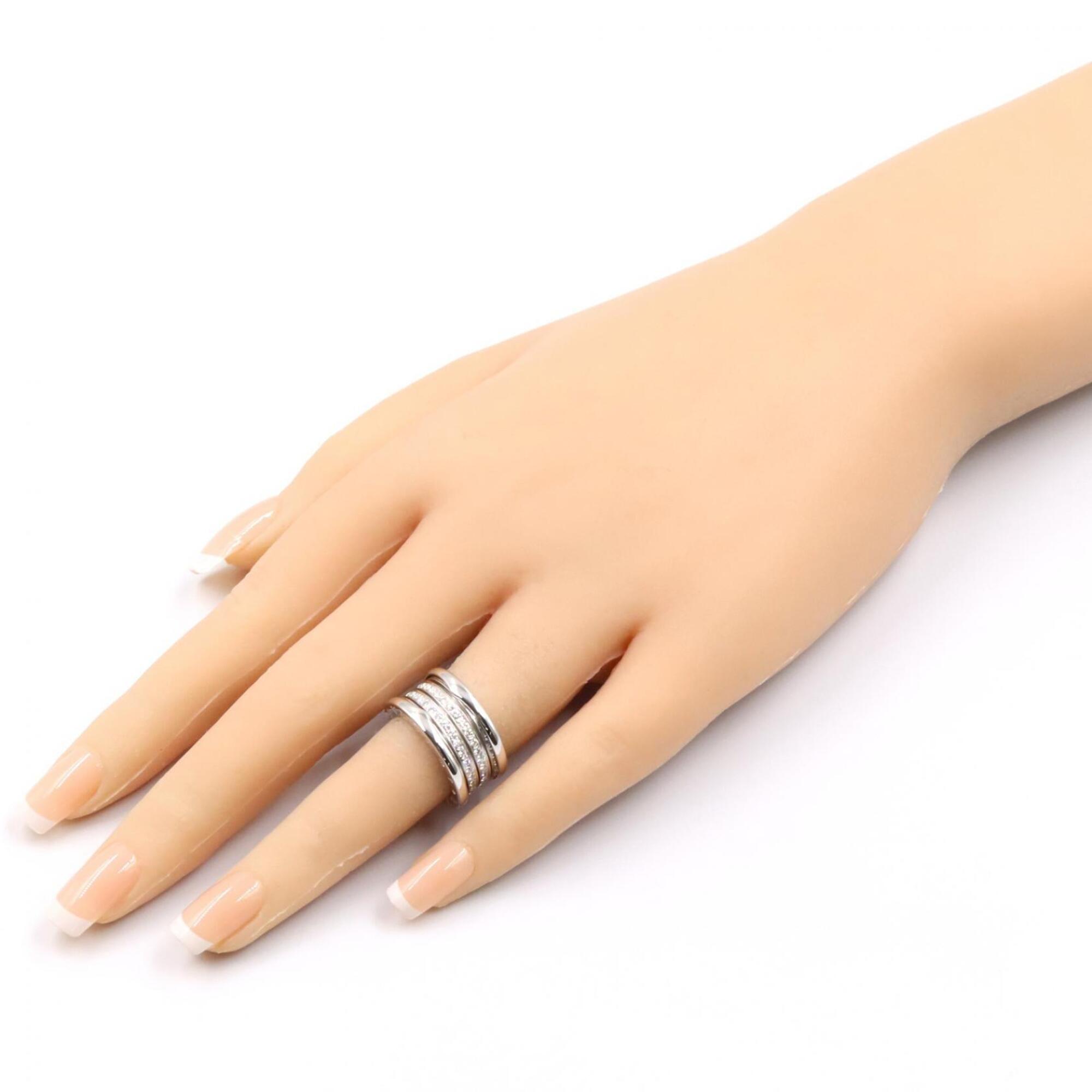 Bvlgari Silver Clear White Gold (18K) Band Ring (Pre-Owned)