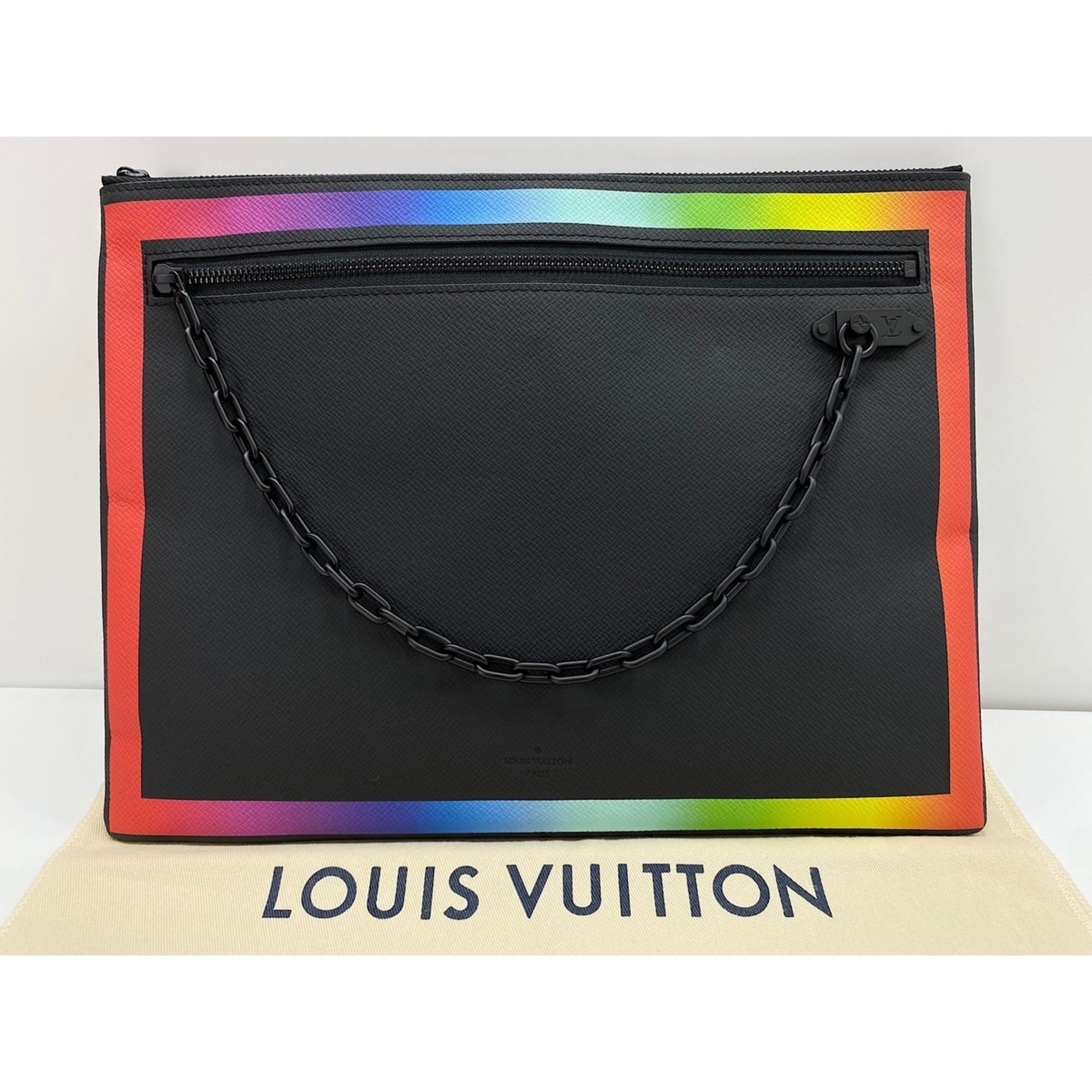 Louis Vuitton Black Multi-Color Clutch Bag (Pre-Owned)