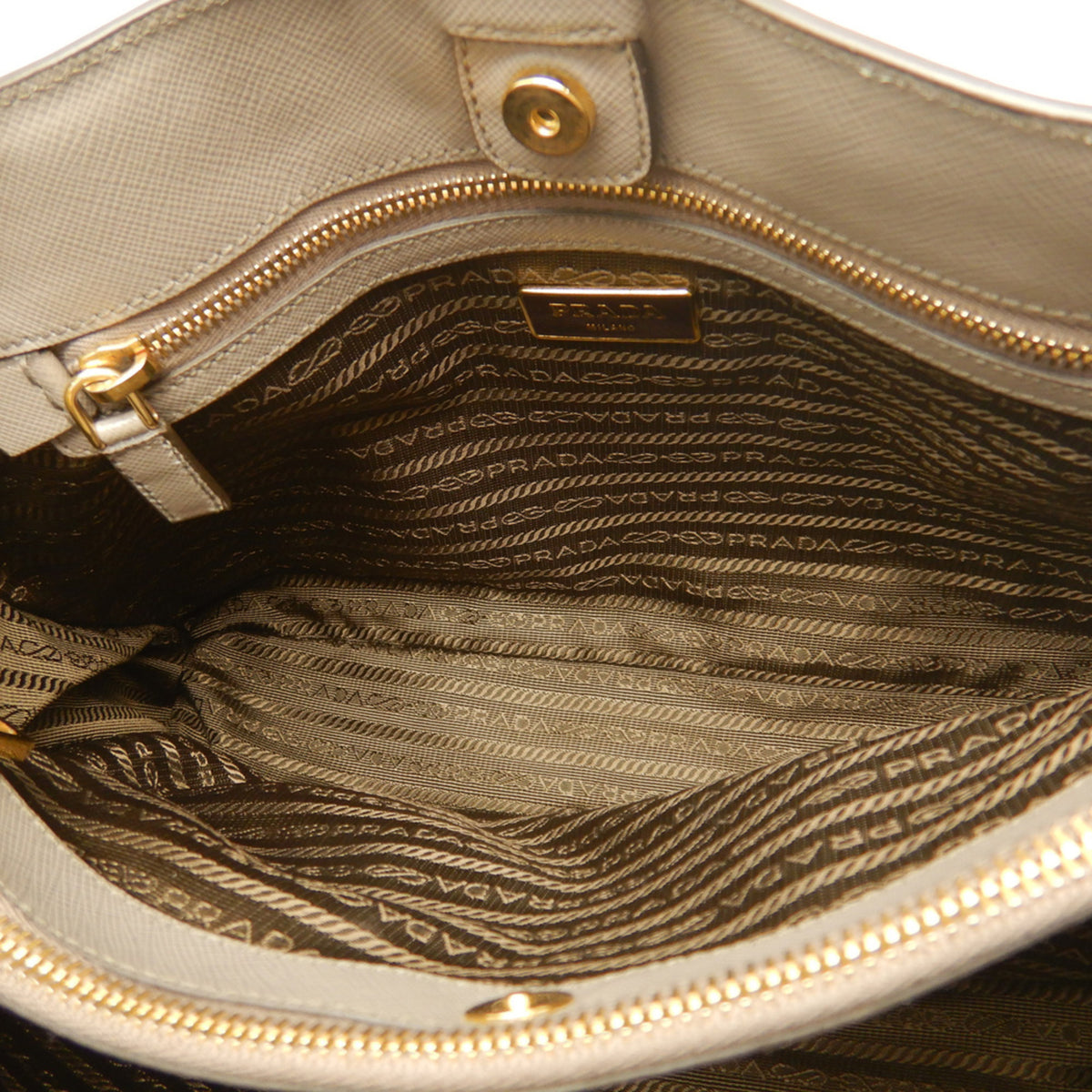 Prada Gold Saffiano Tote Bag (Pre-Owned)